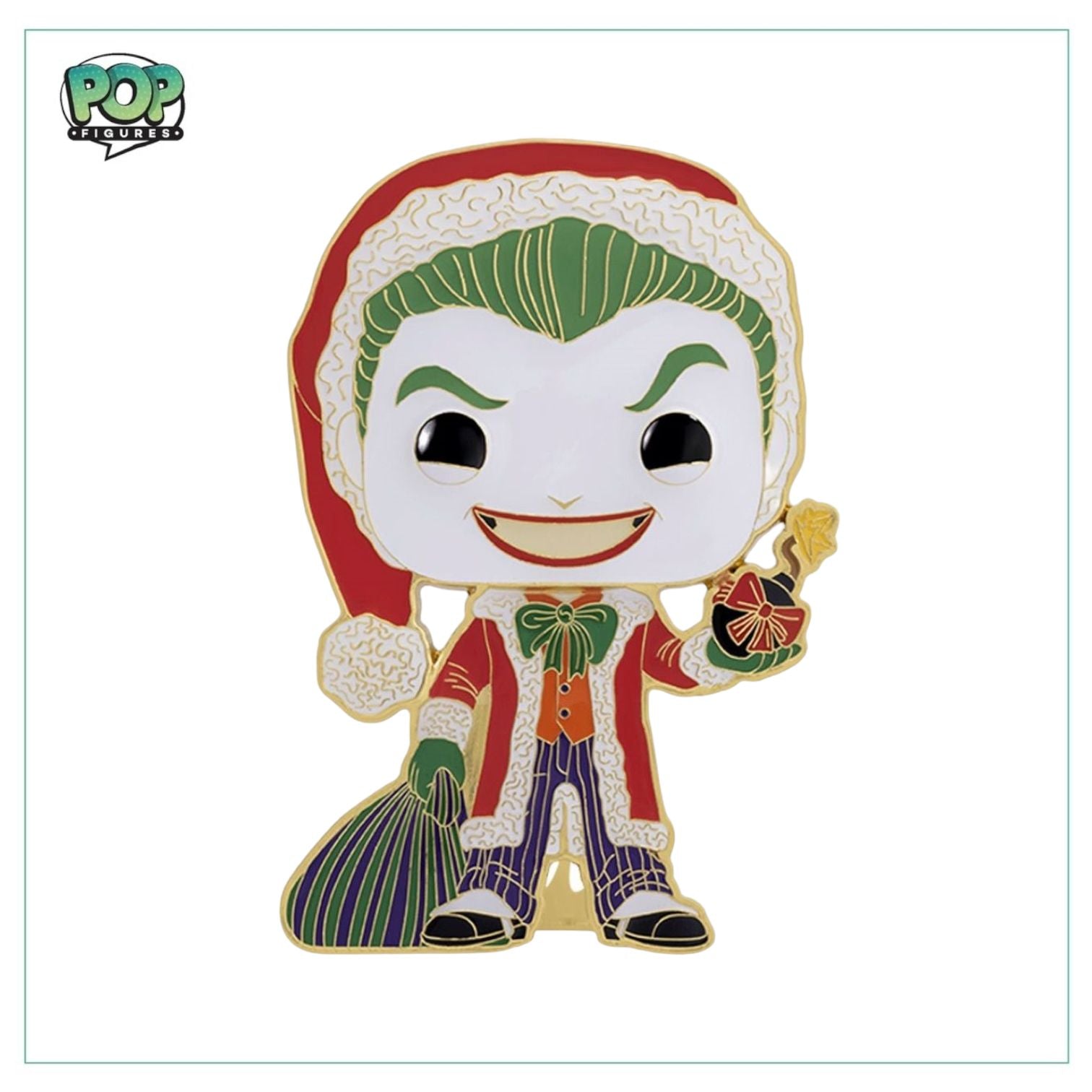 The Joker as Santa #22 Funko Pop Pin! - DC: Holiday - PREORDER