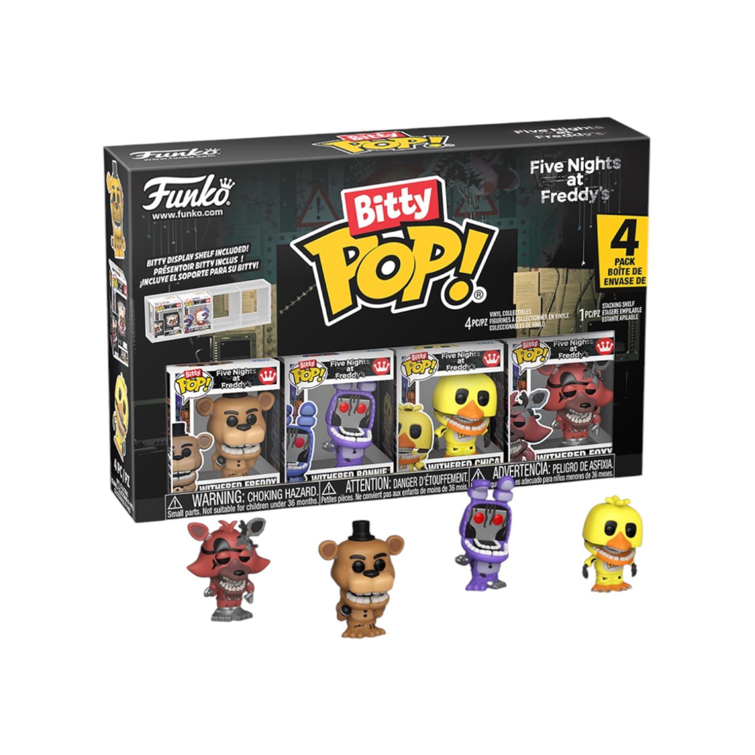 Withered Freddy 4 Pack Funko Bitty Pops - Five Nights at Freddy's - PREORDER