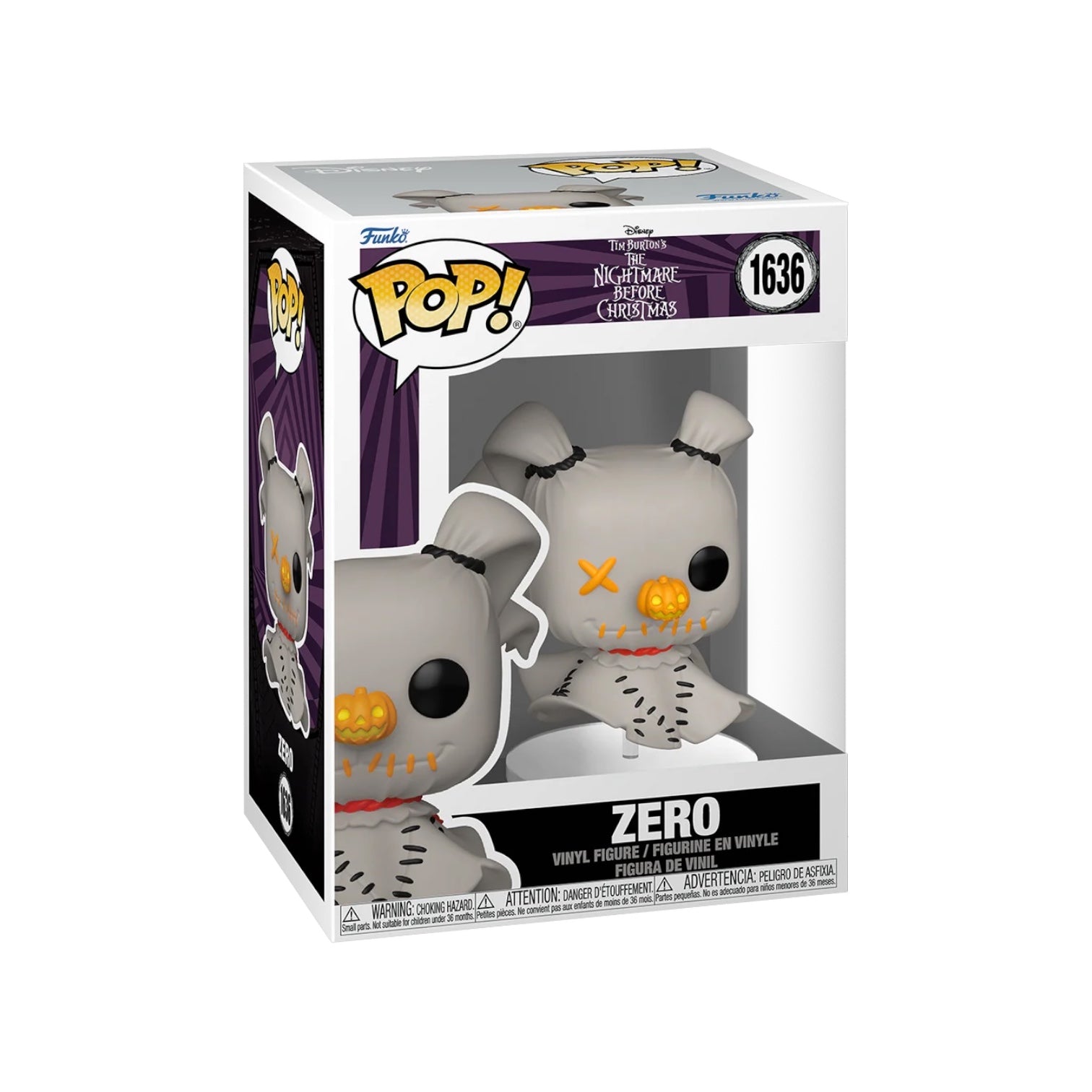 Patchwork Zero #1636 Funko Pop! from The Nightmare Before Christmas, featuring a colorful, stitched design. Preorder now!