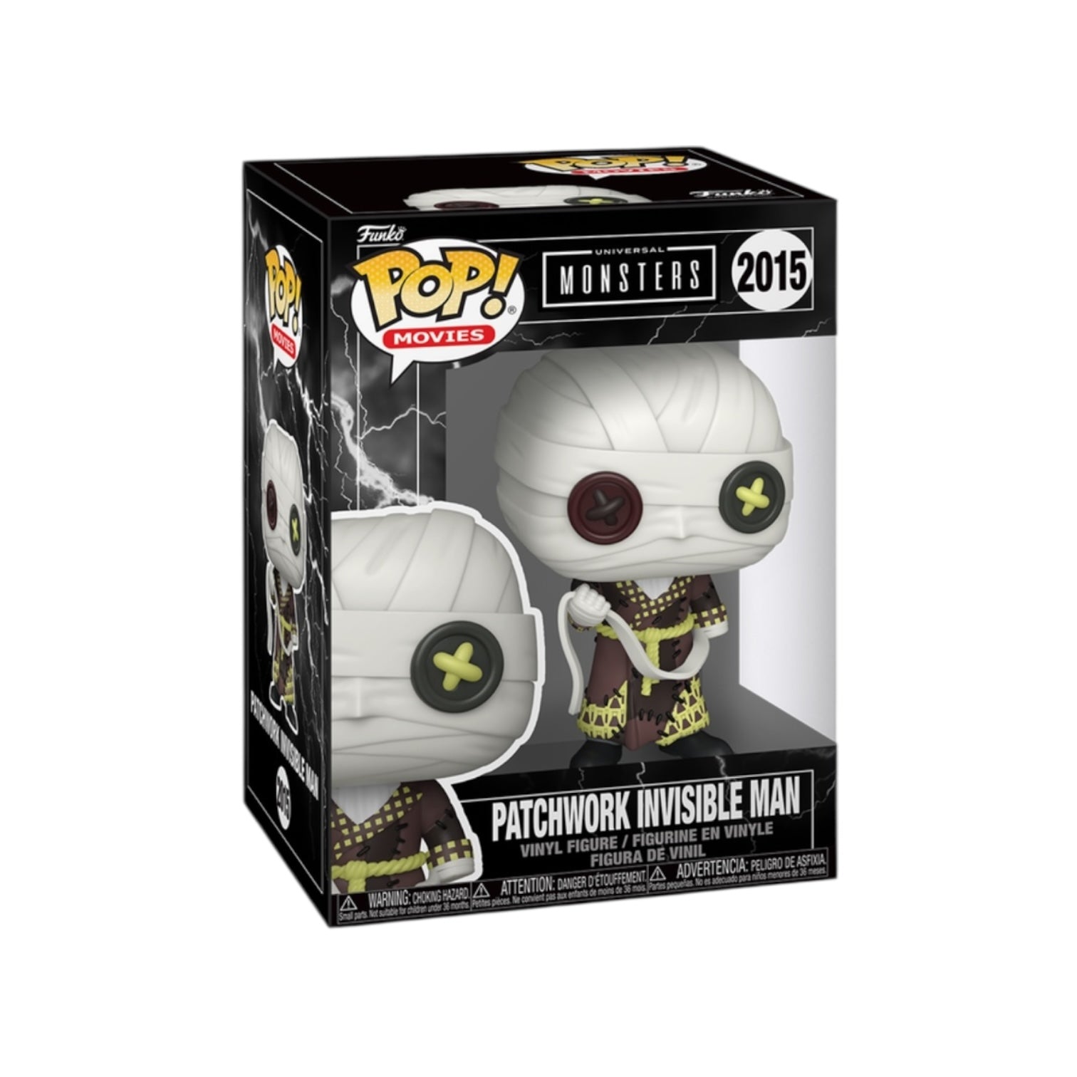 Funko Pop! vinyl figure packaging for Patchwork Invisible Man from Universal Monsters, 2015.