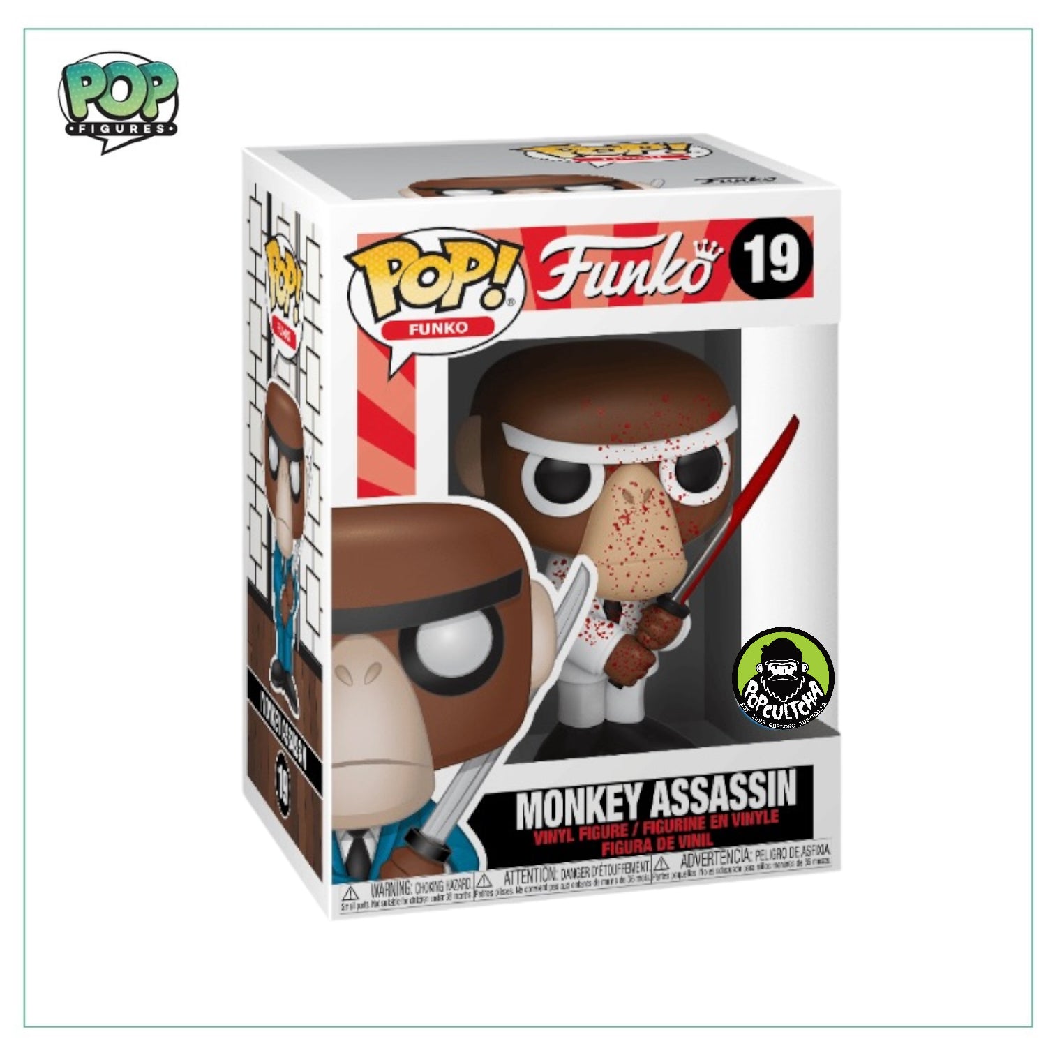 Monkey Assassin #19 (White Bloody) Funko Pop! - Fantasik Plastik - Popcultcha Exclusive