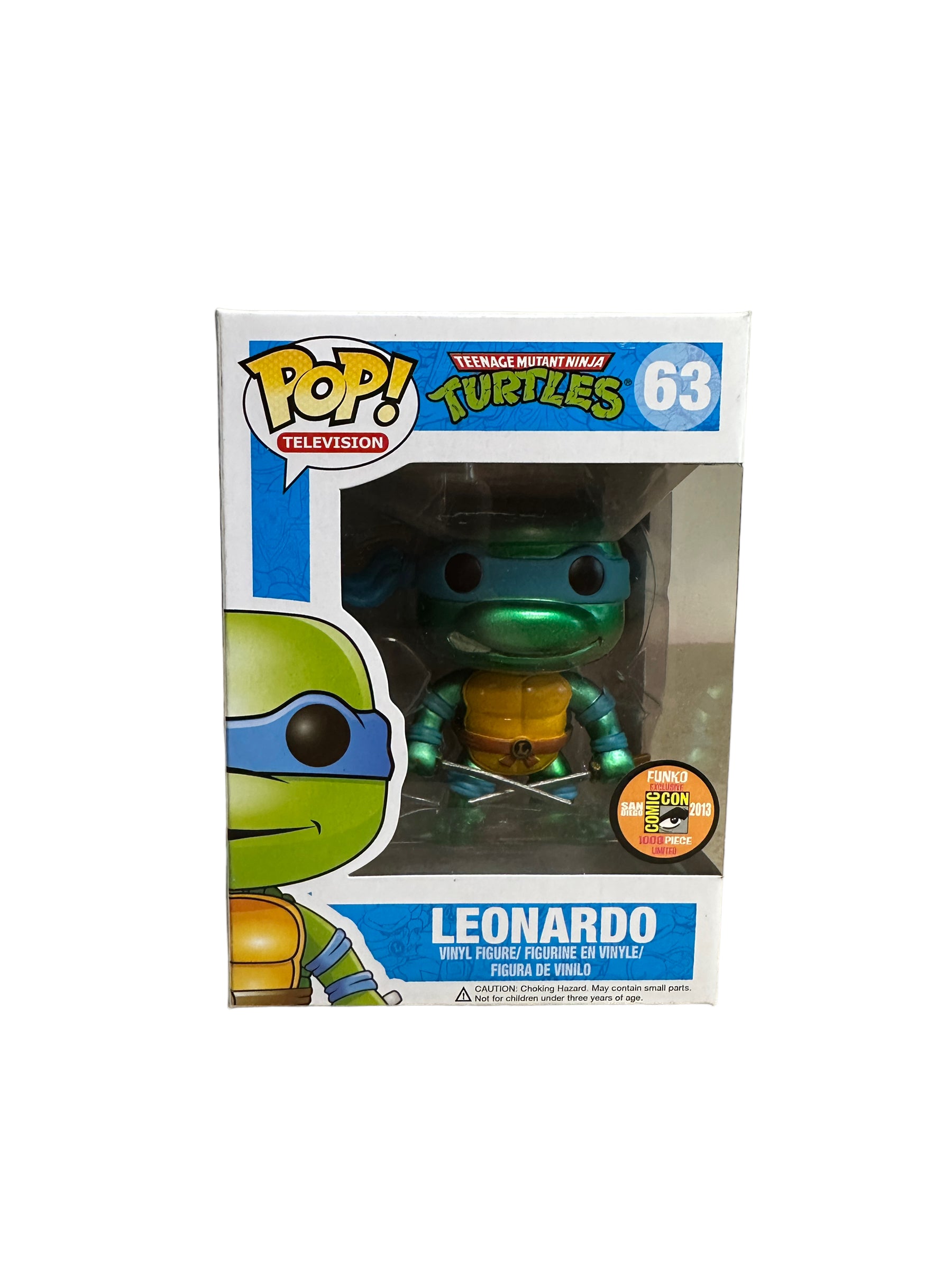Leonardo #63 (Metallic) Funko Pop! - Teenage Mutant Ninja Turtles - SDCC 2013 Exclusive LE1008 Pcs - Condition 9/10