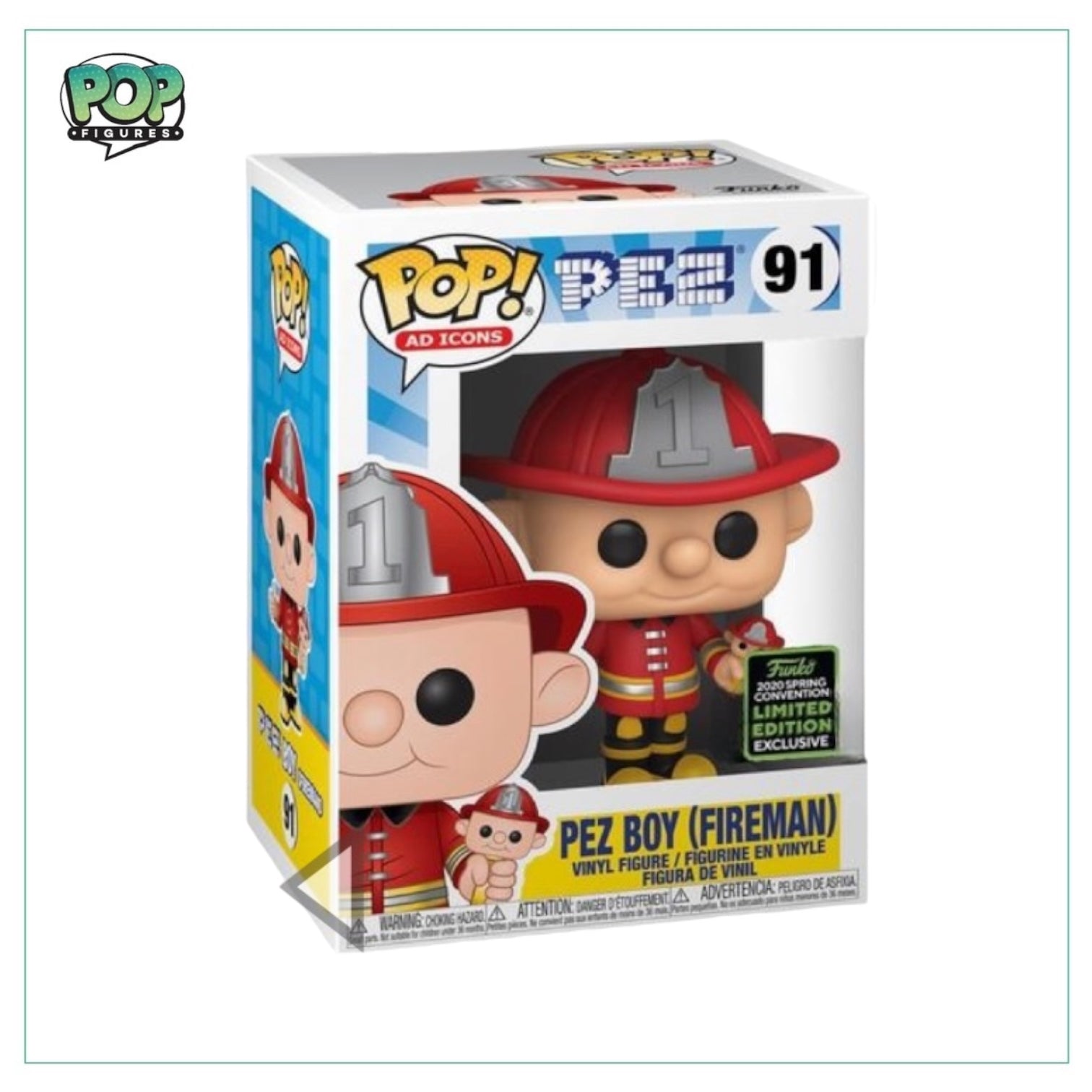 Pez Boy (Fireman) #91 Funko Pop! - Ad Icons-  2020 ECCC Shared Convention