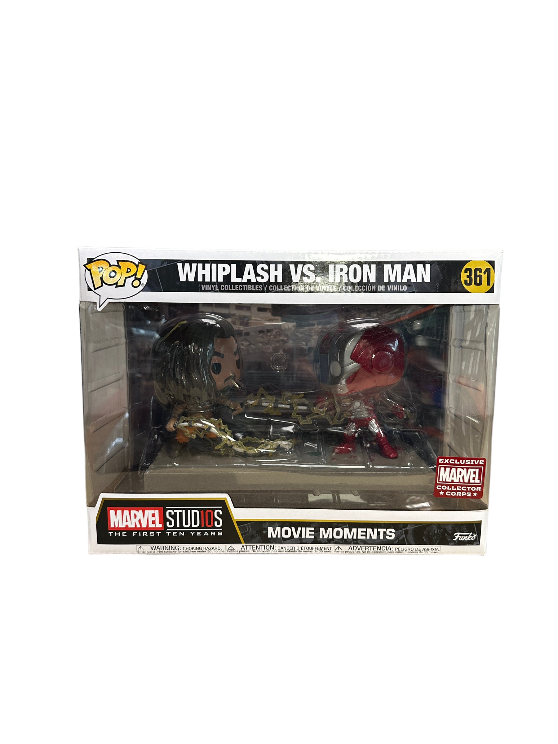 Whiplash Vs. Iron Man #361 Funko Pop Movie Moments! - Marvel Studios First Ten Years - Marvel Collector Corps Exclusive - Condition 7.5/10