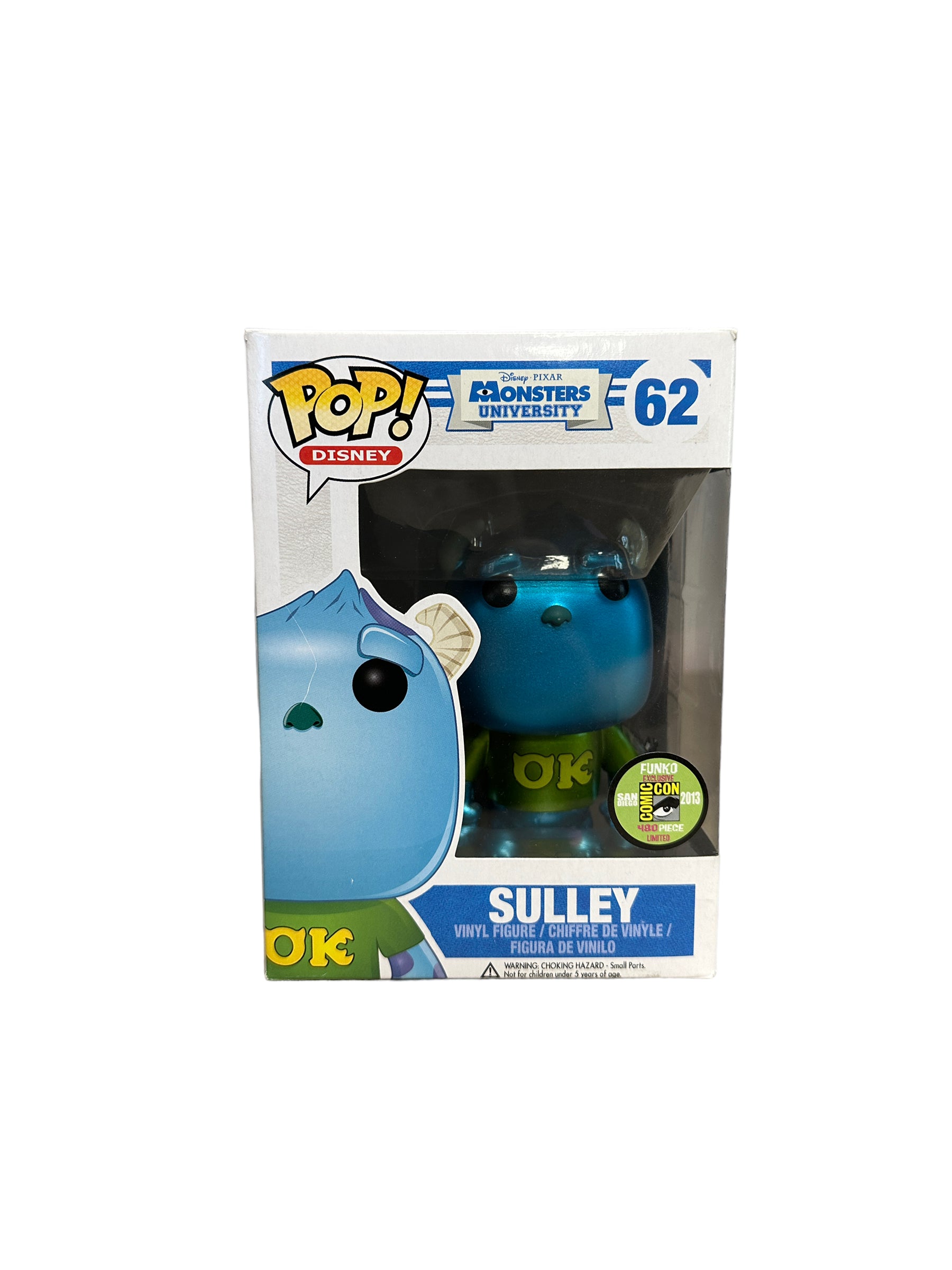 Sulley #62 (Metallic) Funko Pop! - Monsters University - SDCC 2013 Exclusive LE480 Pcs - Condition 8.5/10