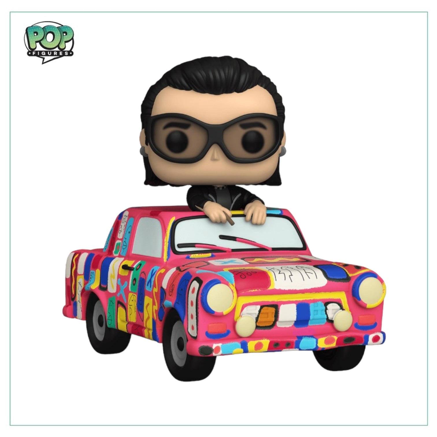Bono With Achtung Baby Car #293 Deluxe Funko Pop! Rides - U2 Zoo TV