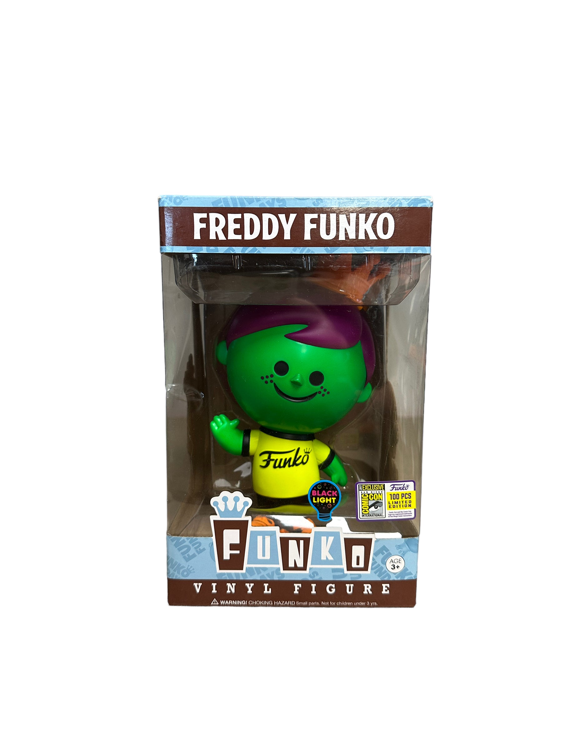 Freddy Funko Black Light (Green & Purple) Retro Vinyl Figure! - SDCC 2017 Exclusive LE100 Pcs - Condition 7/10