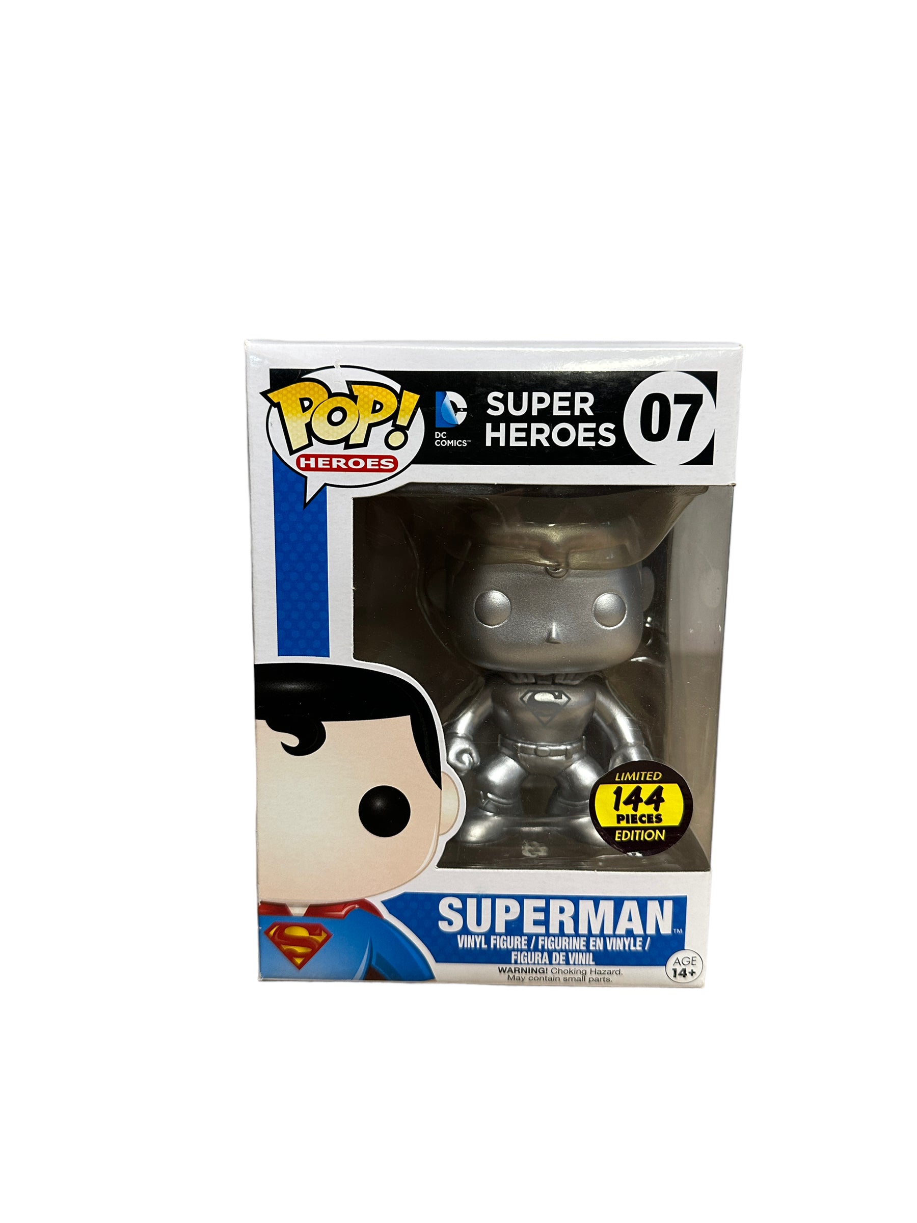 Superman #07 (Silver) Funko Pop! - DC Super Heroes - Hot Topic Employees Exclusive LE144 Pcs - Condition 6.5/10