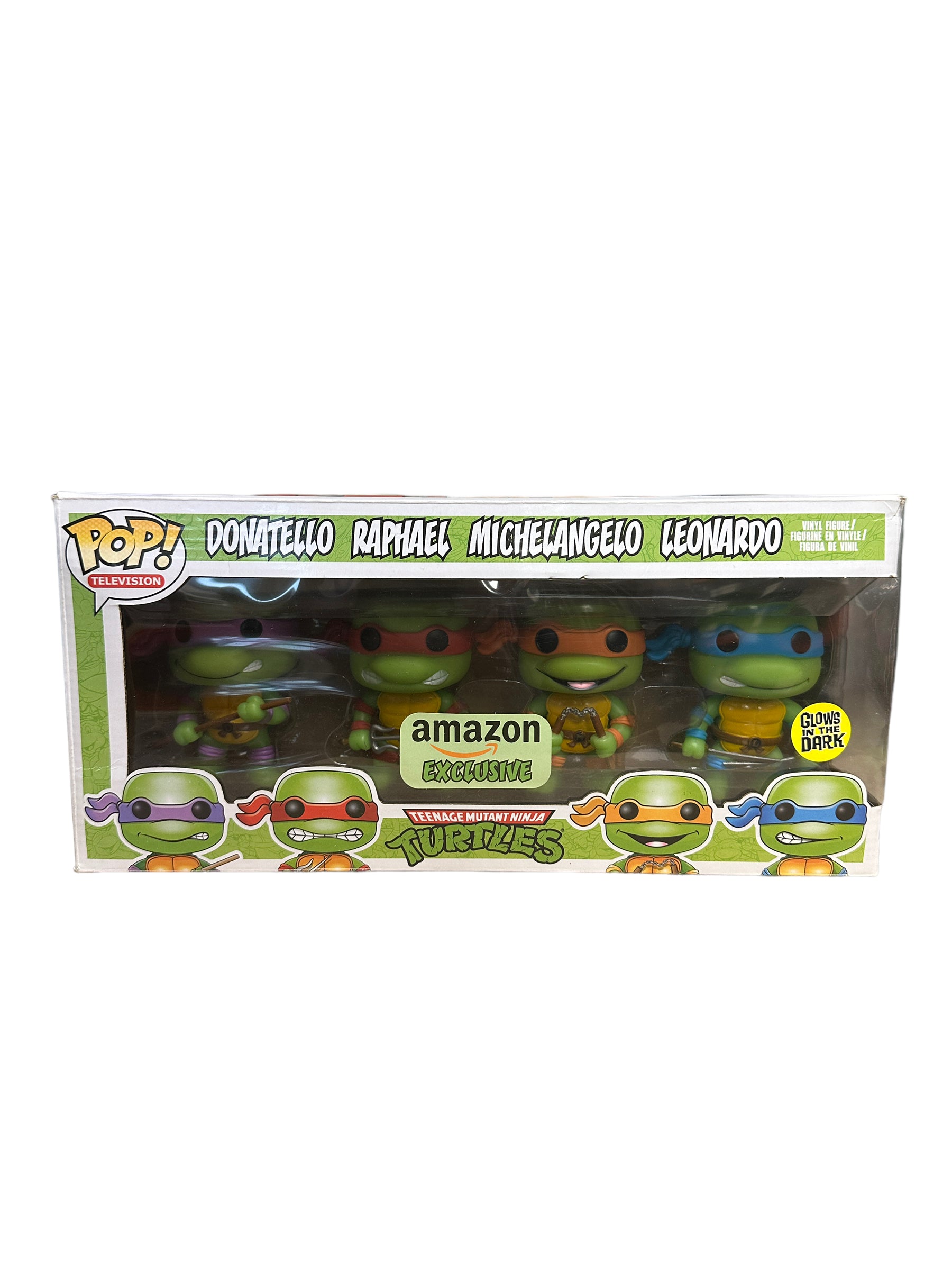 Ninja Turtles (Glows in the Dark) 4 Pack Funko Pop! - Teenage Mutant Ninja Turtles - Amazon Exclusive - Condition 6/10