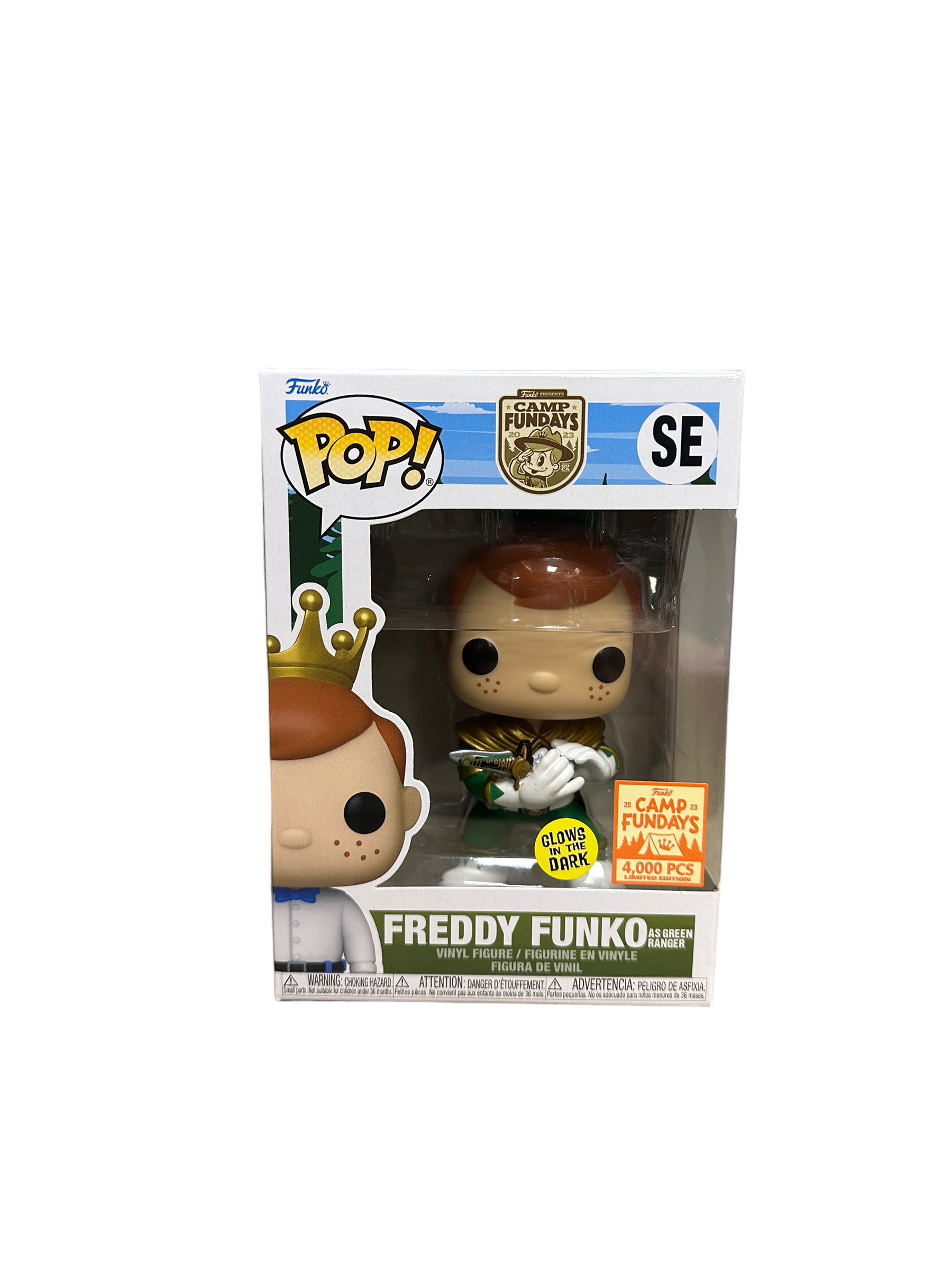 Freddy Funko as Green Ranger (Glows in the Dark) Funko Pop! - Power Rangers - SDCC 2023 Camp Fundays Exclusive LE4000 Pcs - Condition 8.75/10