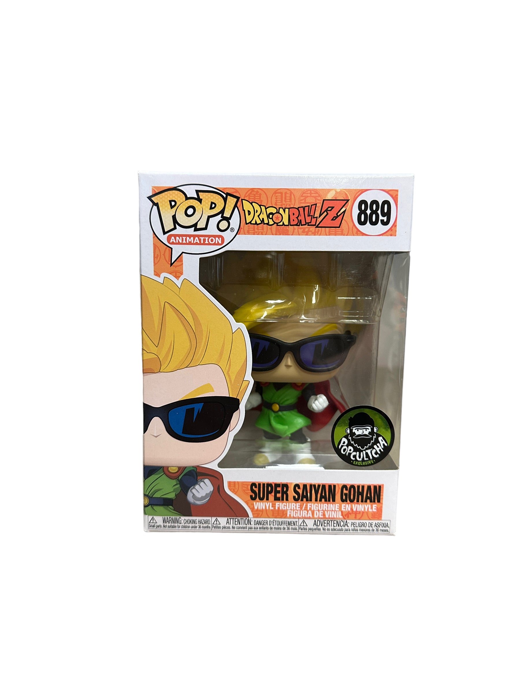 Super Saiyan Gohan #889 (w/ Sunglasses) Funko Pop! - Dragon Ball Z - Popcultcha Exclusive - Condition 7/10