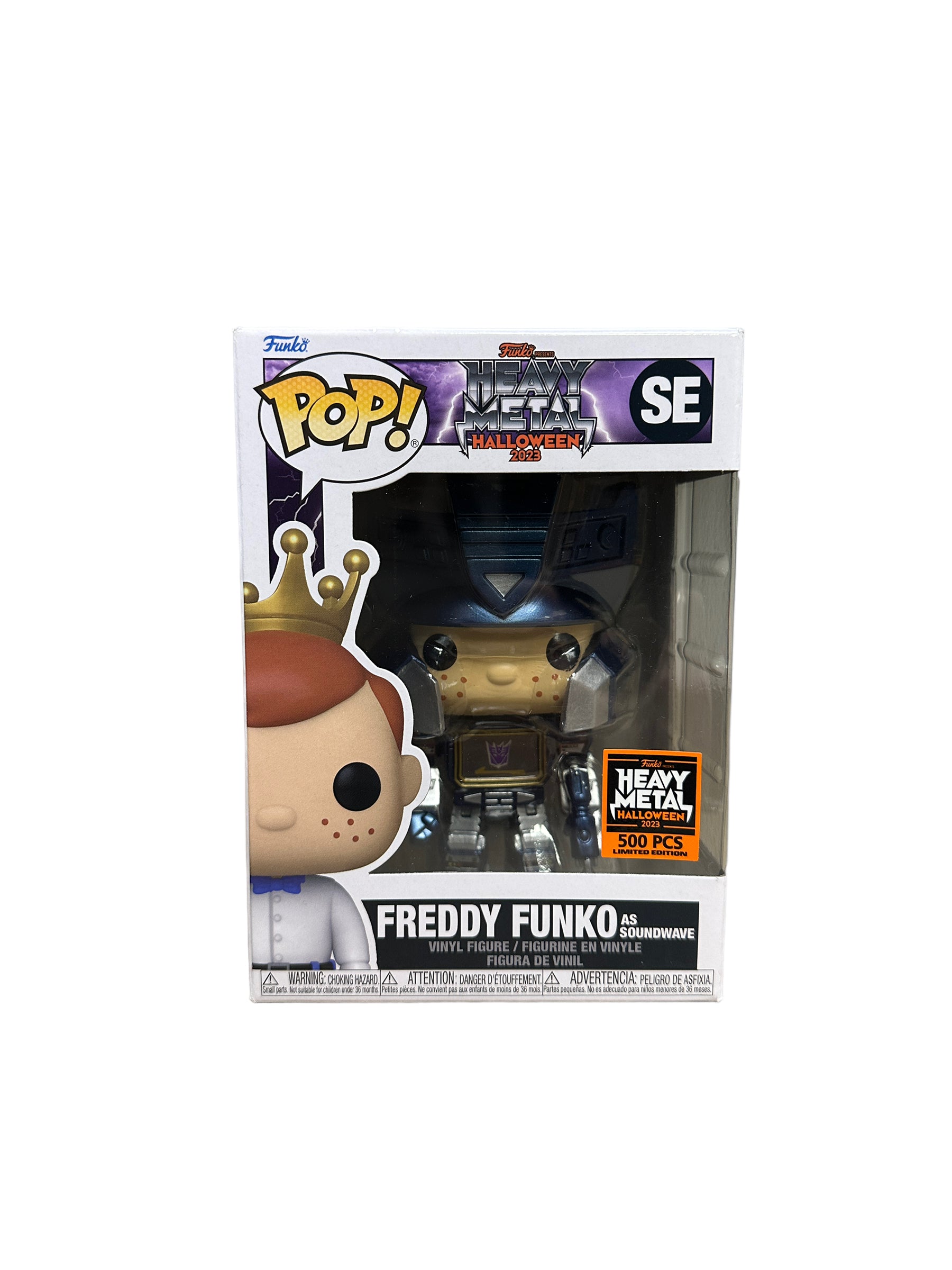 Freddy Funko as Soundwave (Metallic) Funko Pop! - Transformers - Heavy Metal Halloween 2023 Exclusive LE500 Pcs - Condition 7/10