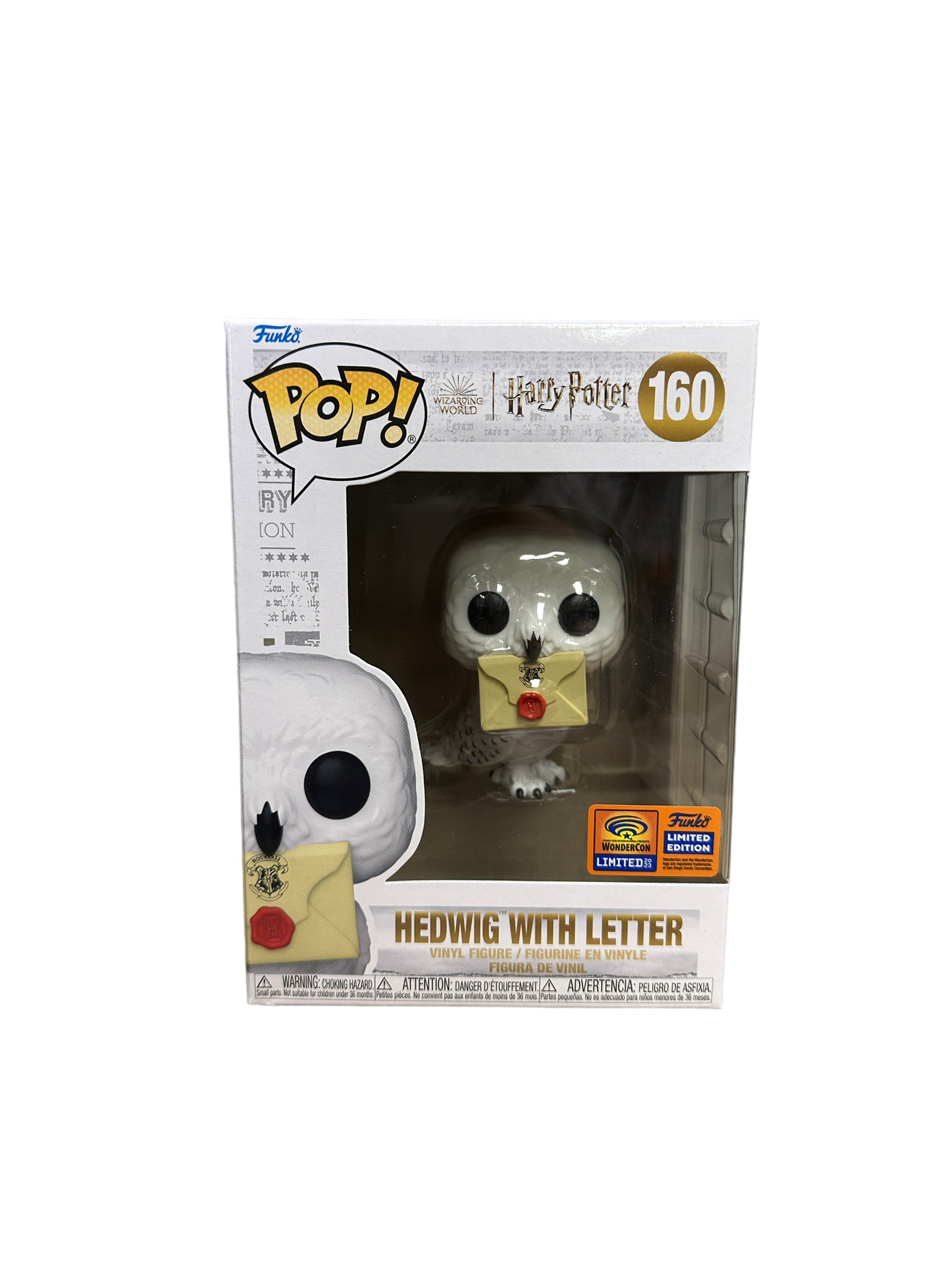 Hedwig with Letter #160 Funko Pop!  - Harry Potter - WonderCon 2023 Official Convention Exclusive - Condition 7/10