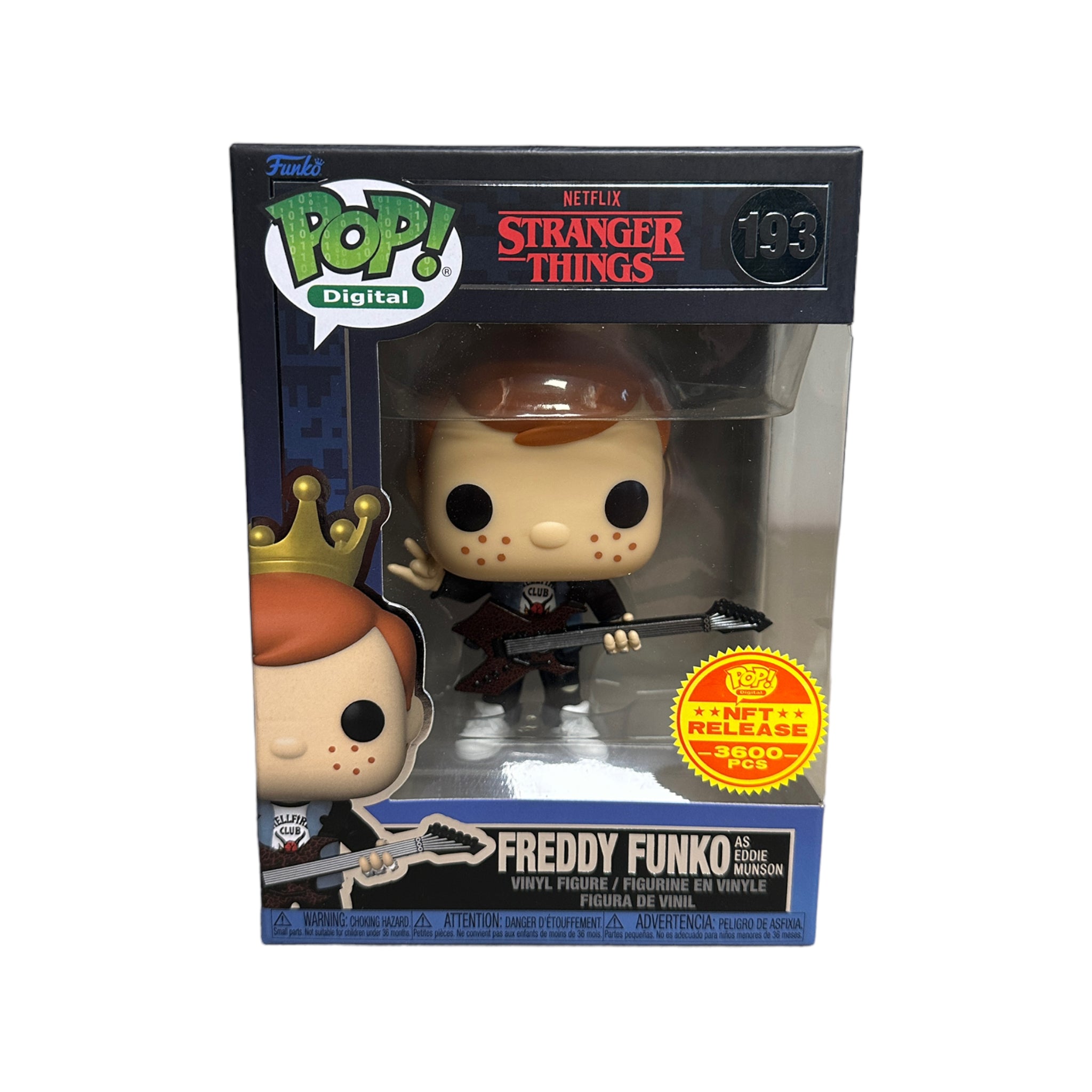 Freddy Funko as Eddie Munson #193 Funko Pop! - Stranger Things - NFT Release Exclusive LE3600 Pcs - Condition 8/10