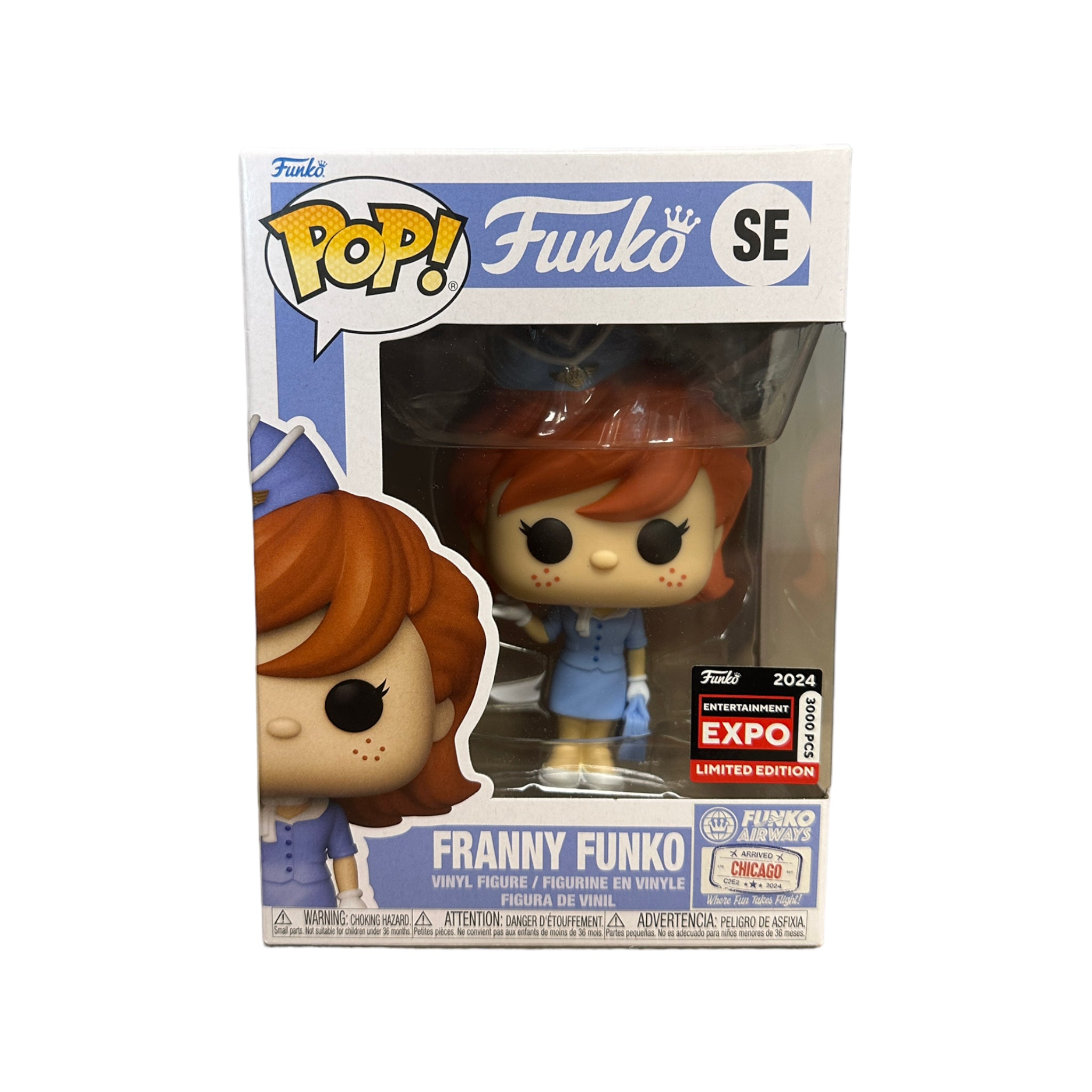Franny Funko (In Stewardess Outfit) Funko Pop! - Funko Airways - C2E2 2024 Shared Exclusive LE3000 Pcs - Condition 7/10