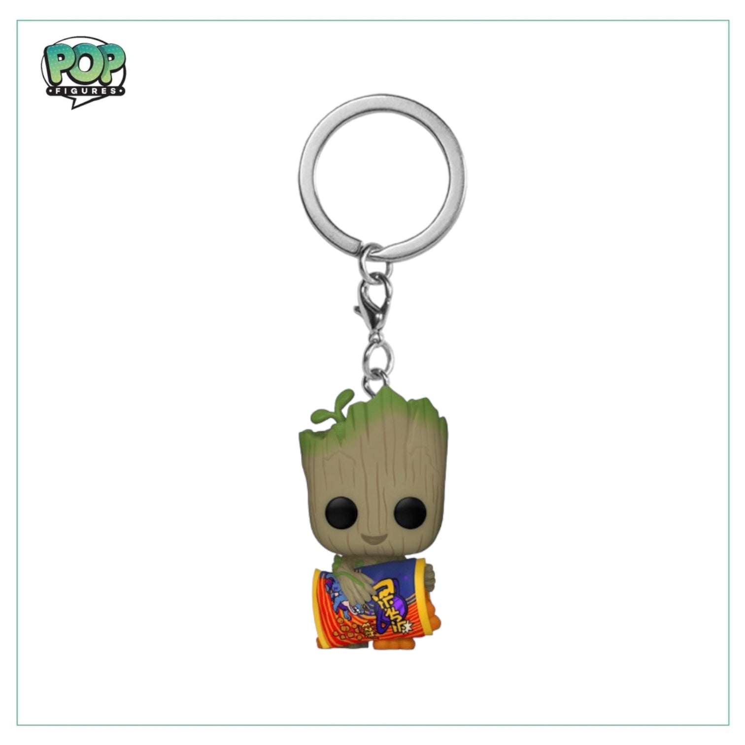 Groot W/ Cheese Puffs Funko Pocket Pop! Keychain -  I am Groot - Marvel