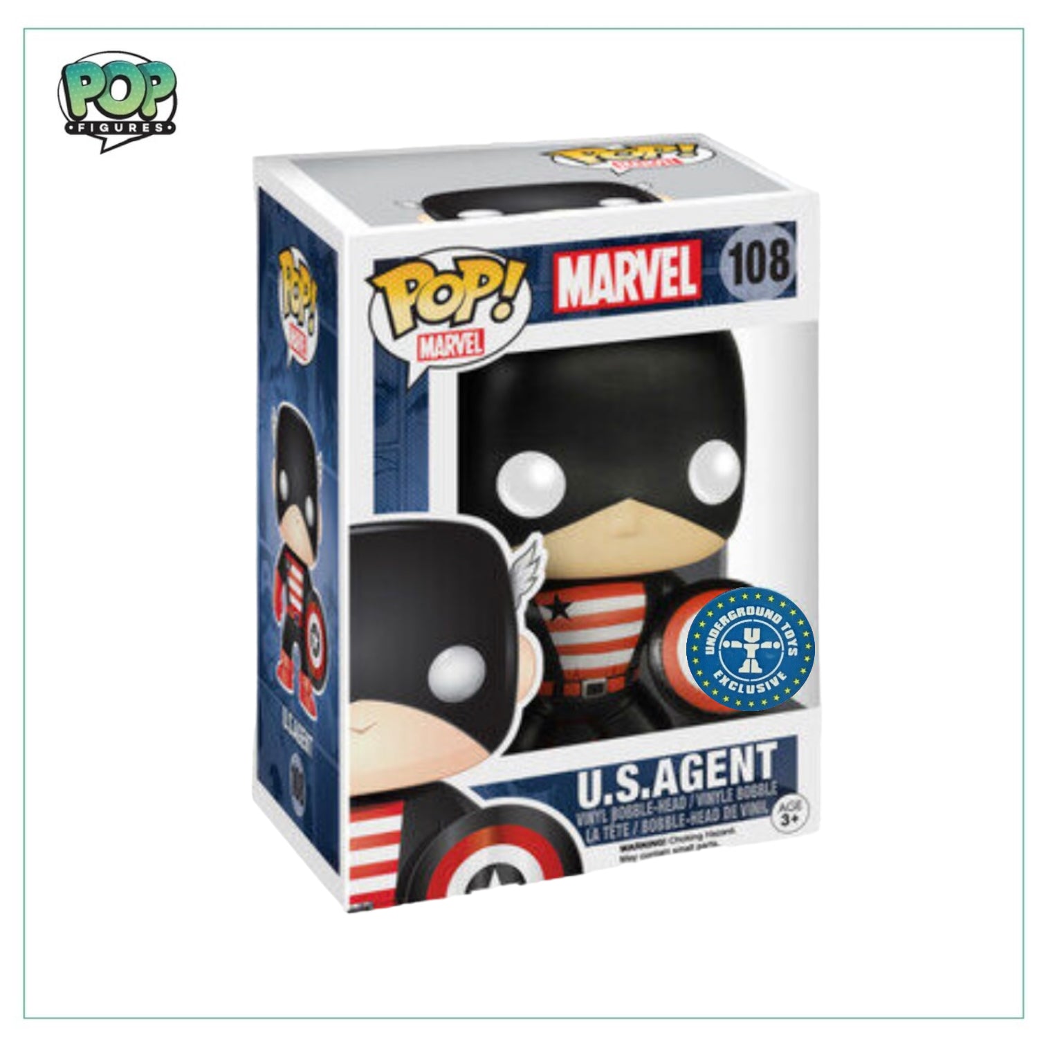 U.S.Agent #108 Funko Pop! - Marvel - 2105 Pop - Condition 8.5 / 10 - Underground Toys Exclusive