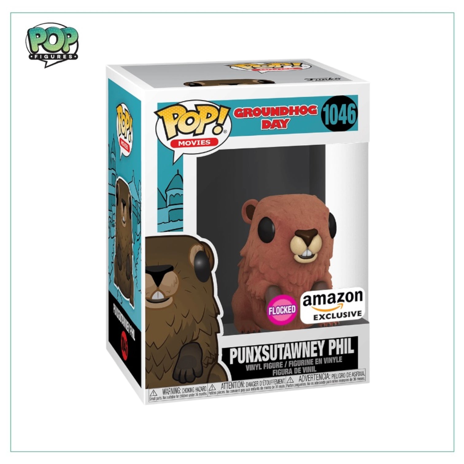 Groundhog Day The with  Punxsutawney Phil (Flocked) #1046 Funko Pop! - Groundhog Day -