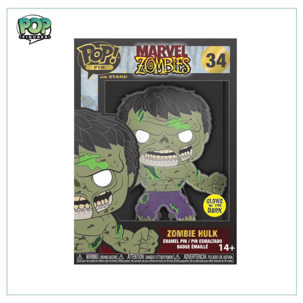 Zombie Hulk #34 Enamel Pop! Pin - Marvel Zombie - Glows in the Dark - Chance of Chase