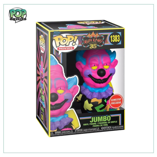 Jumbo #1383 (Blacklight) Funko Pop! - Killer Klowns from Outer Space 35 - Gamestop Exclusive