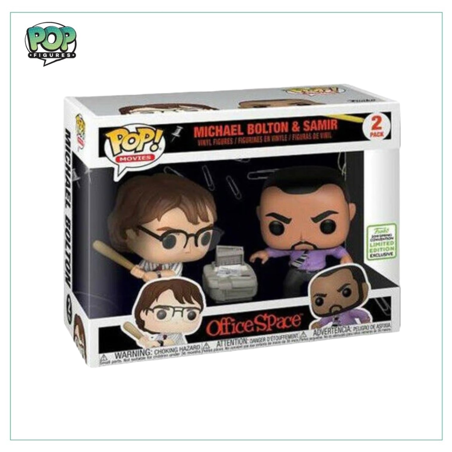 Michael Bolton & Samir 2 Pack Funko Pop! Office Space, 2019 ECCC Limited Edition Exclusive