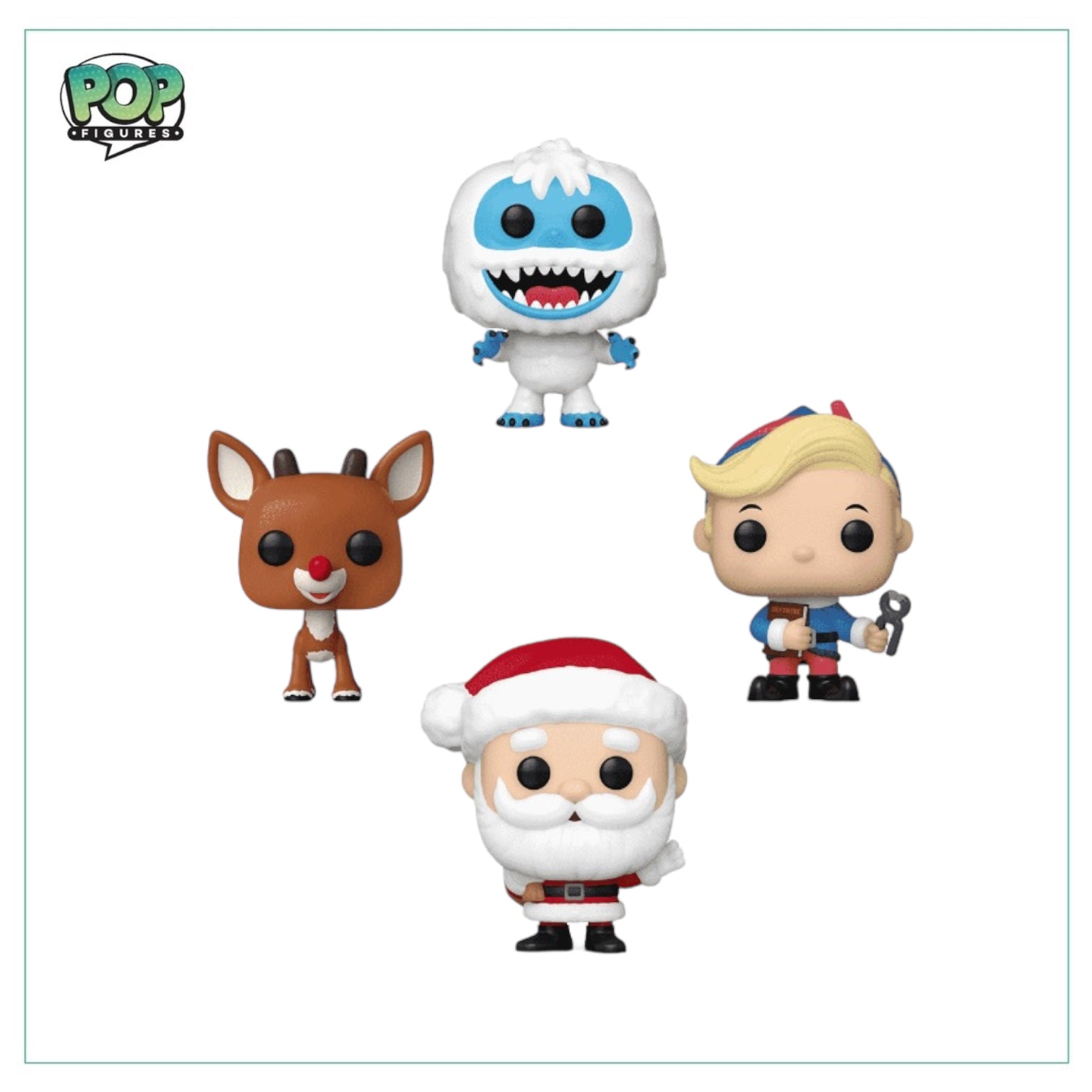Rudolph the Red-Nosed Reindeer Funko Pocket Pop- Happy Holidays 4 Pack