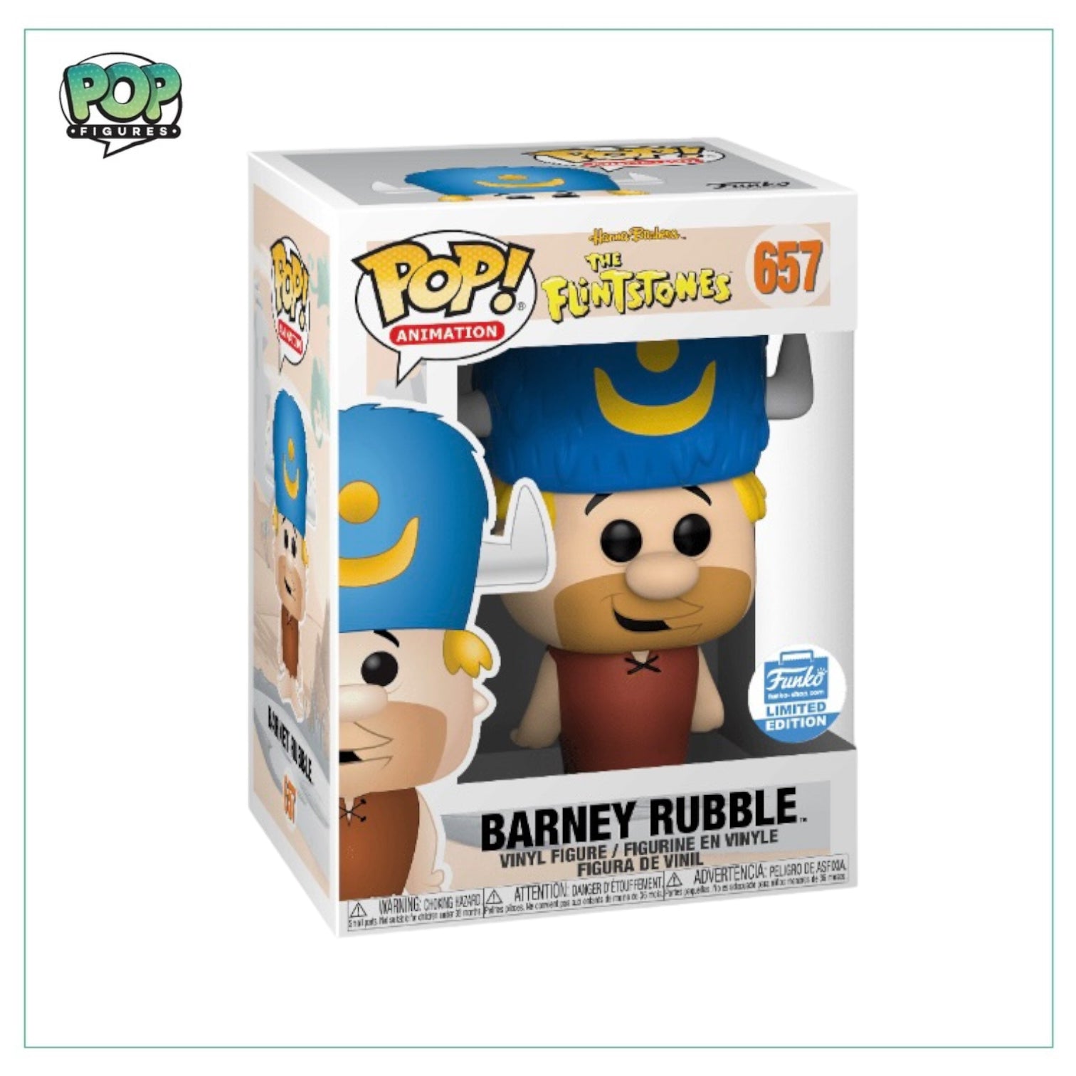 Barney Rubble #657 Funko Pop! - The Flintstones - Funko Shop Exclusive - 2019 Pop - Condition 9/10