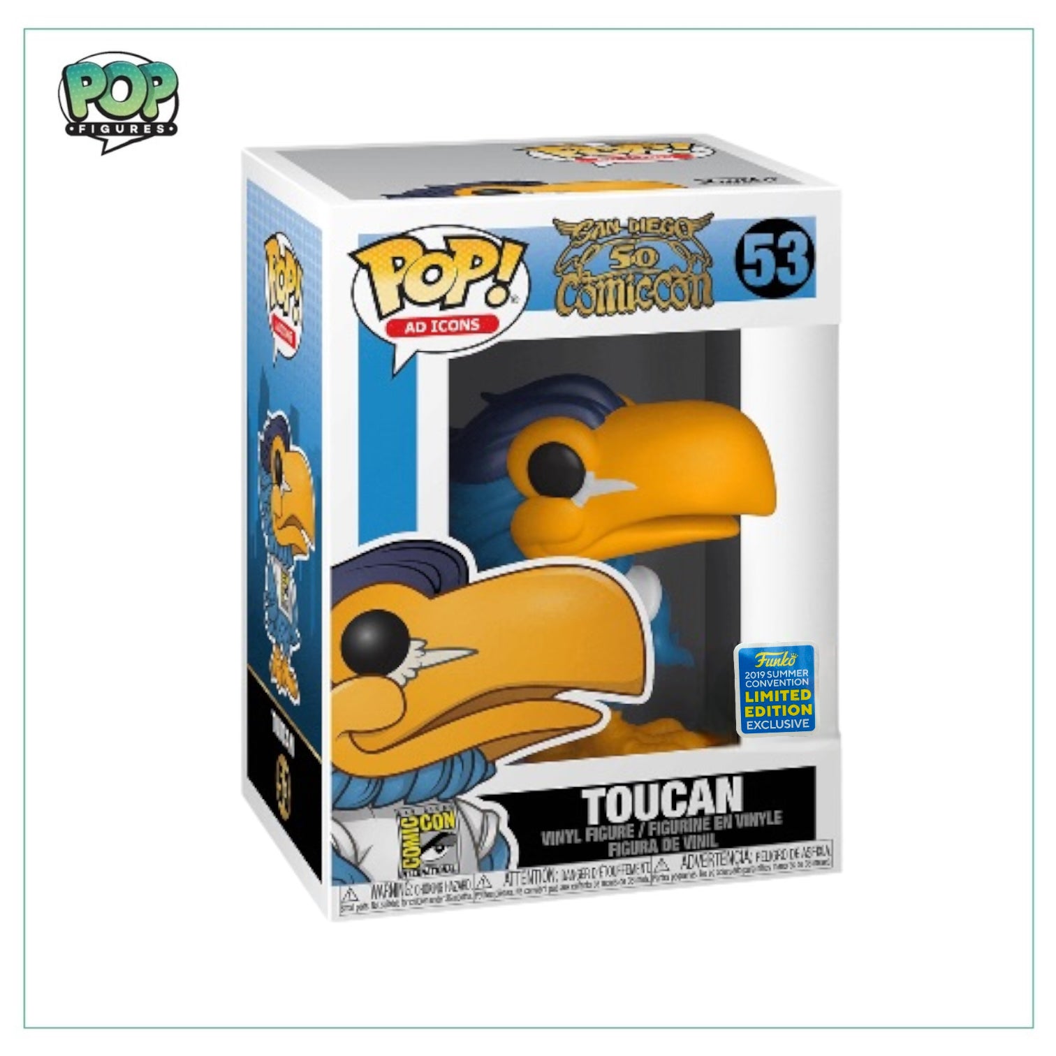 Toucan #53 Funko Pop! - 2019 SDCC Shared Exclusive - 2019 Pop - Condition 9/10