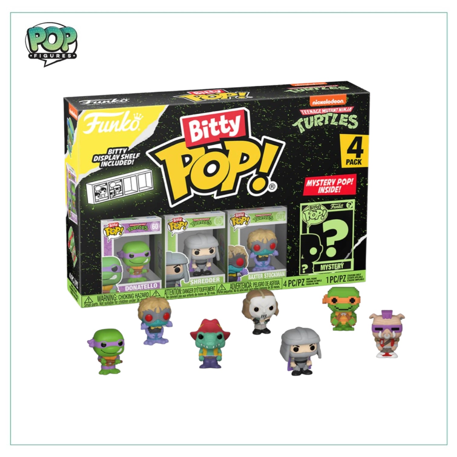 Donatello 4 Pack Bitty Funko POP! - Teenage Mutant Ninja Turtles - Chance Of Chase