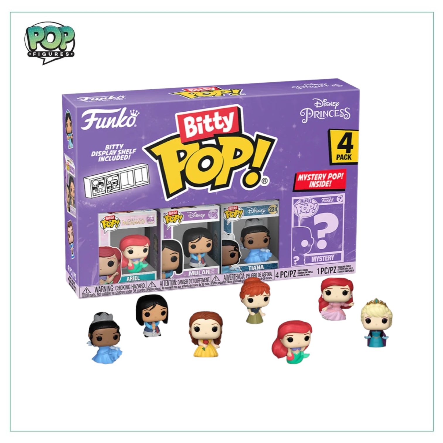 Ariel 4 Pack Bitty Funko POP! - Disney Princesses - Chance Of Chase