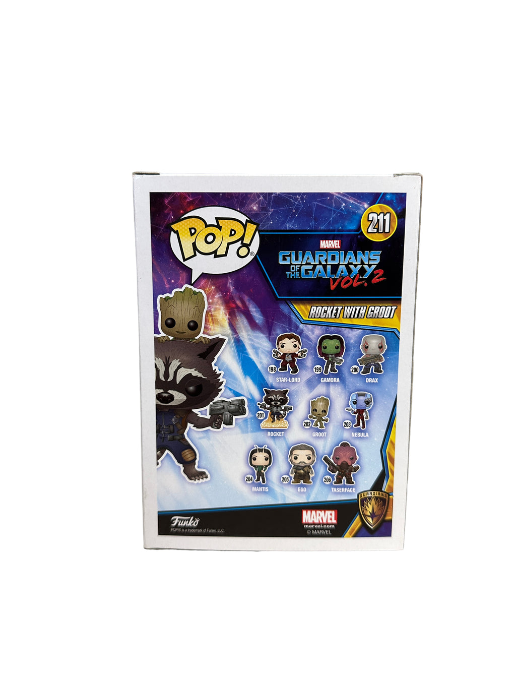Funko Pop! Marvel Guardian of the Galaxy Vol. 2 Rocket with Groot Collector  Corps Exclusive Bobble-Head #211