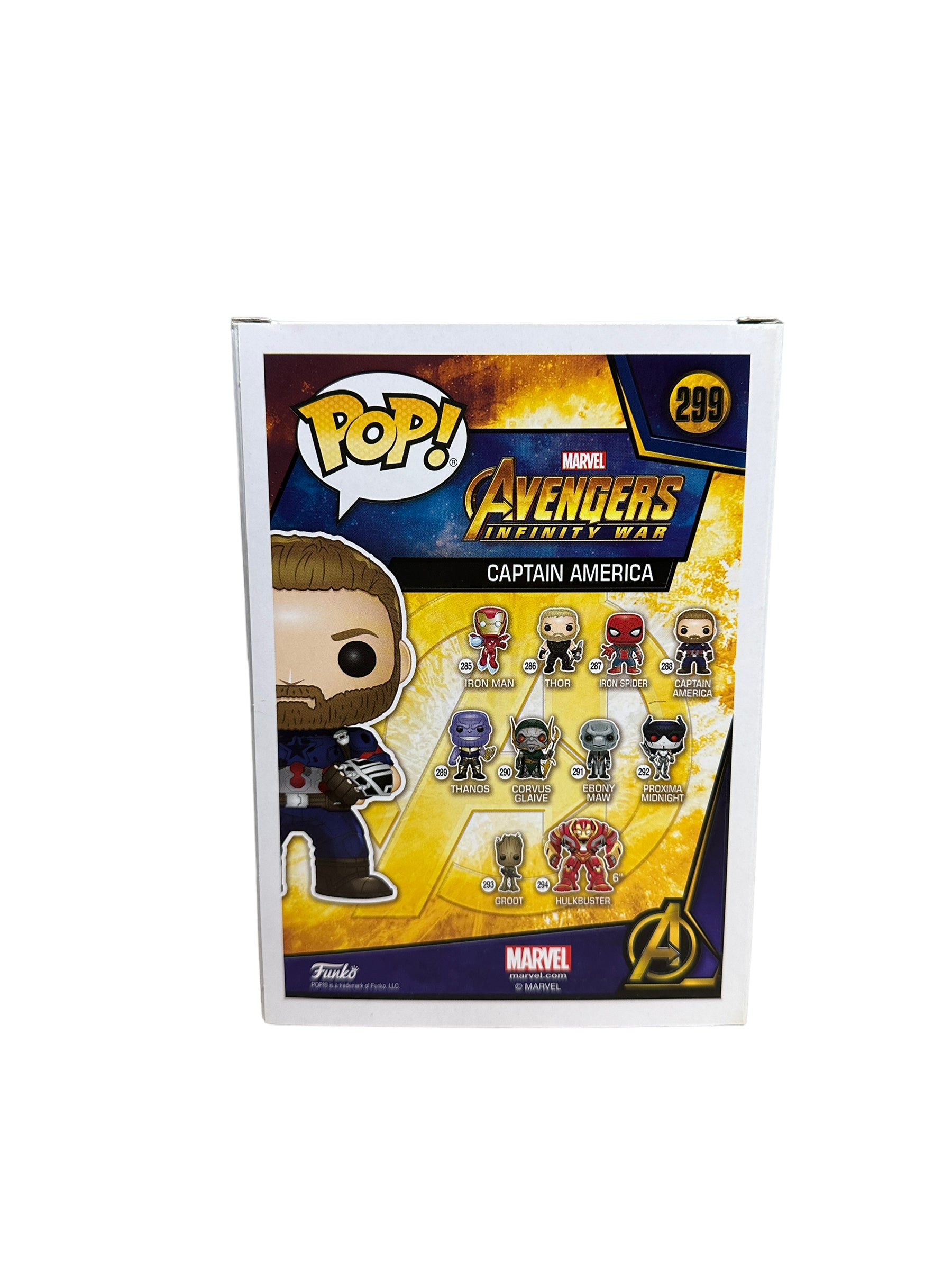 Captain America #299 (Action Pose) Funko Pop! - Avengers Infinity War - Walmart Exclusive - Condition 8.75/10