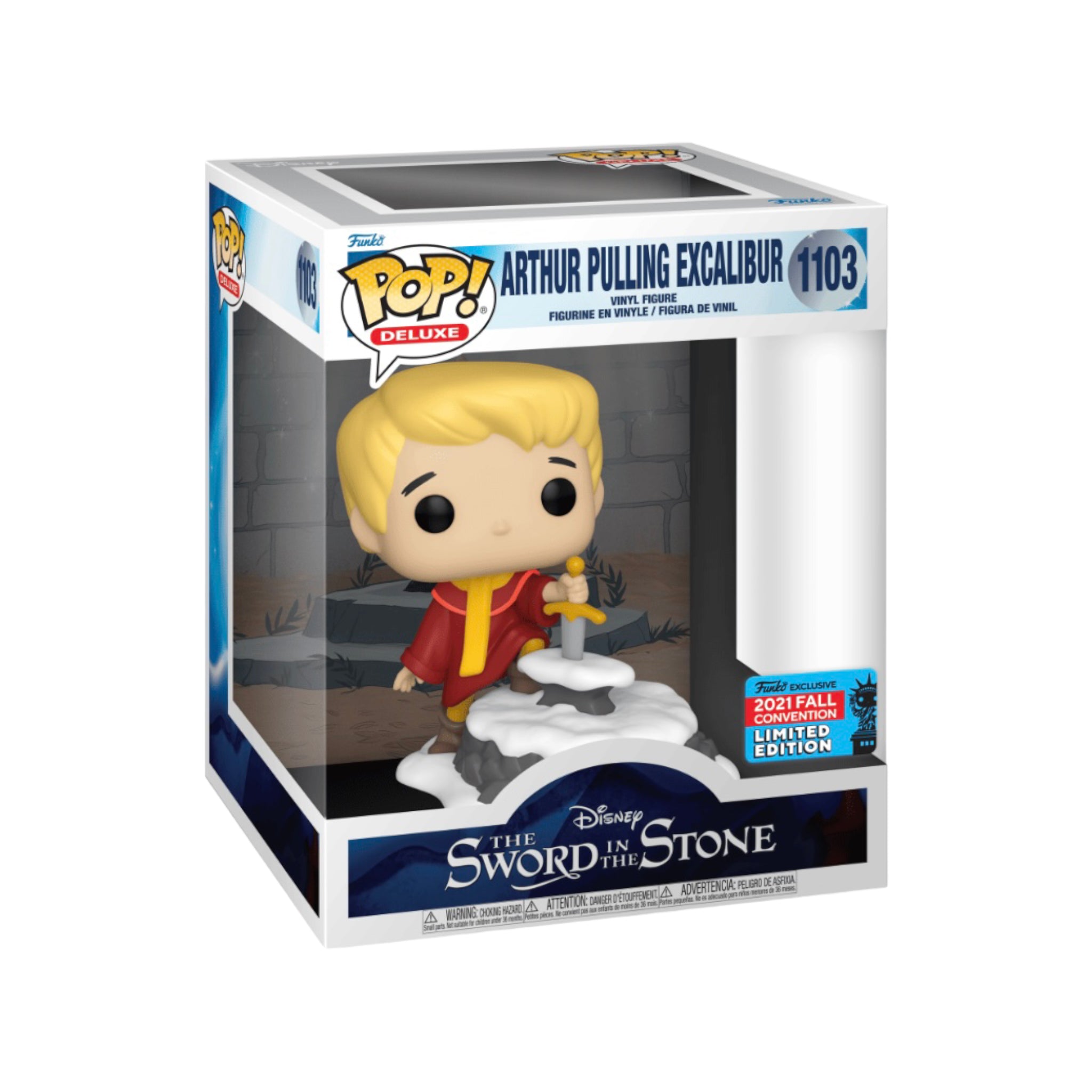 Arthur Pulling Excalibur #1103 Deluxe Funko Pop! - The Sword in The Stone - NYCC 2021 Shared Exclusive