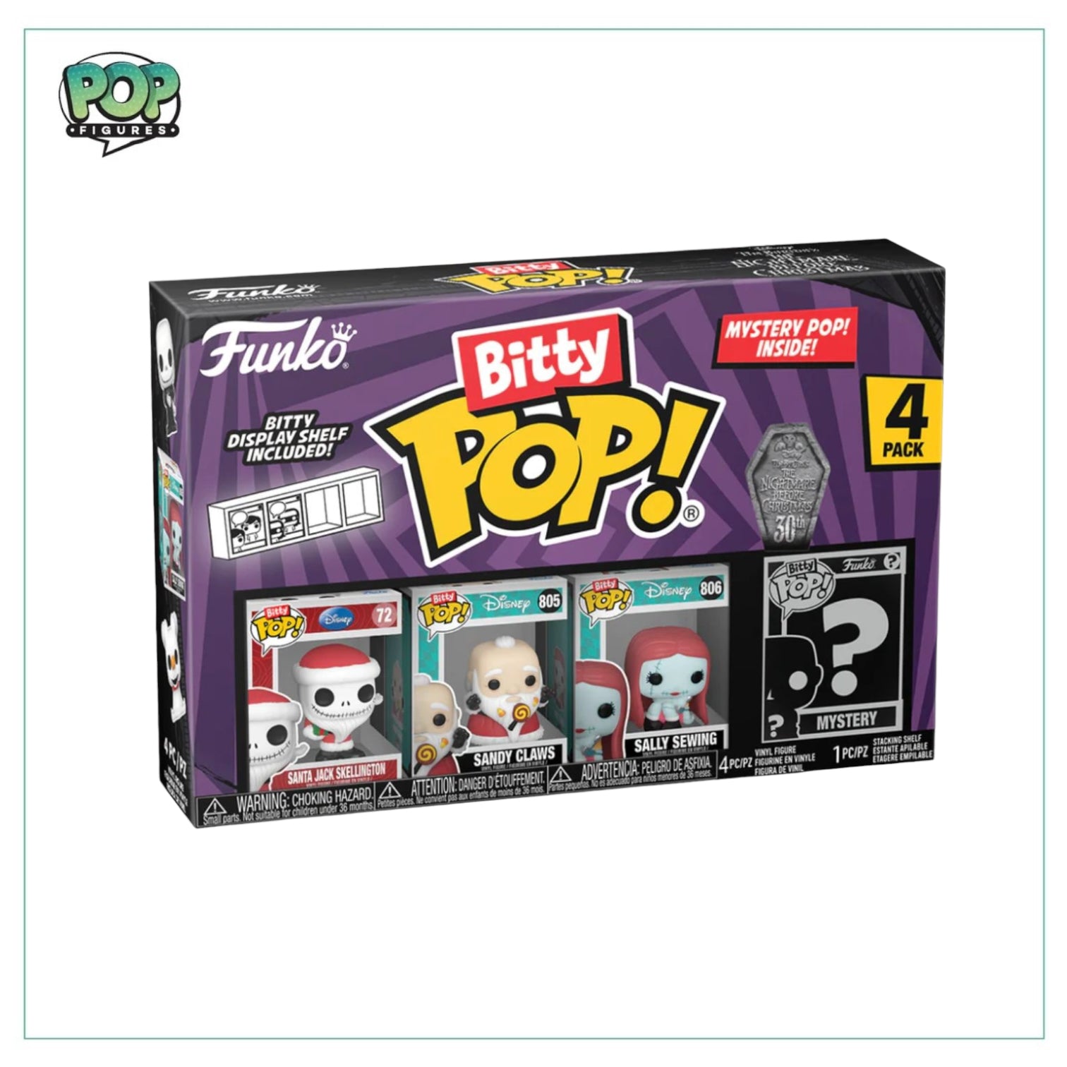 Santa Jack Skellington 4 pack Bitty POP! - The Nightmare before Christmas - Chance of Chase