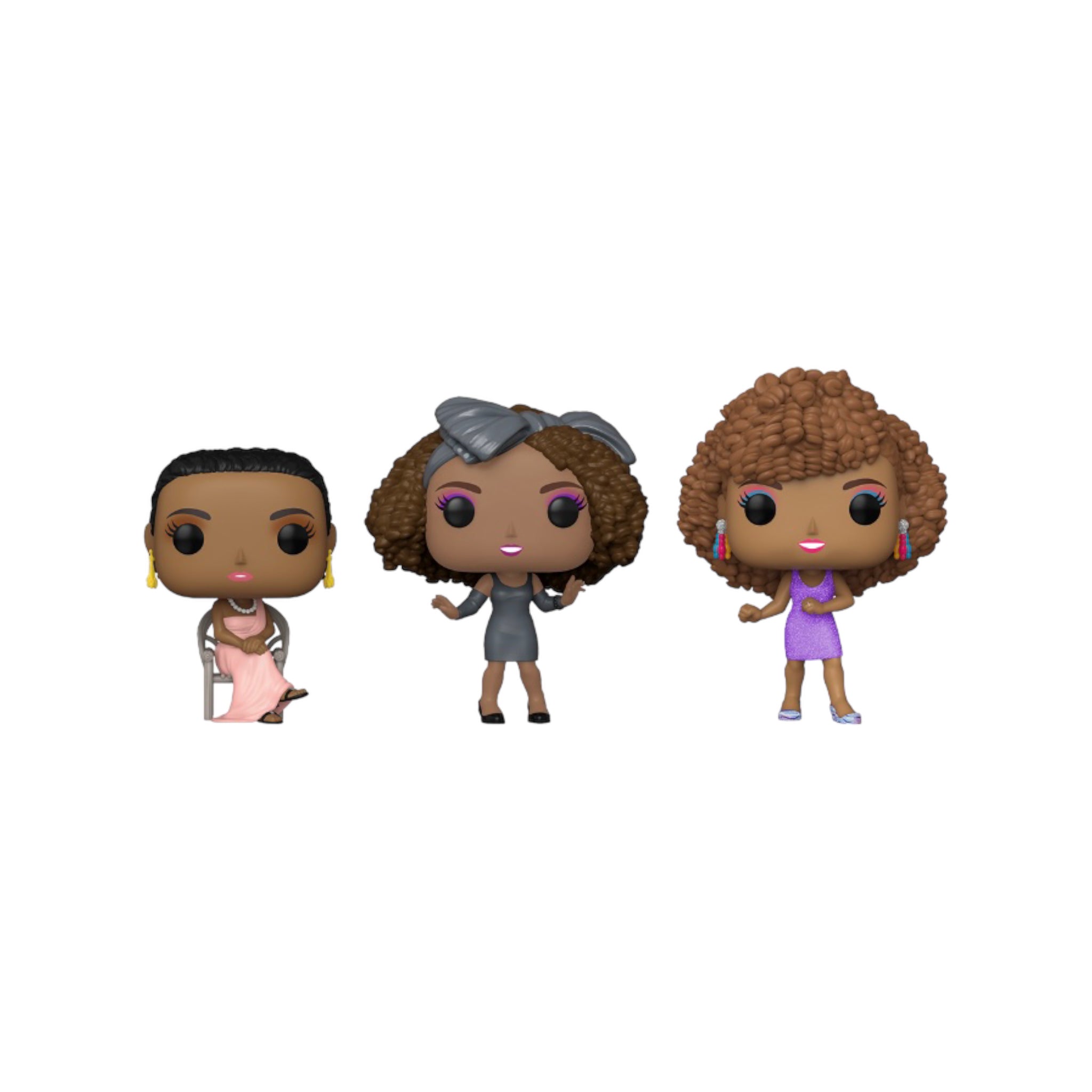 Whitney Houston (Diamond Collection) 3 Pack Funko Pop! - Rocks - Special Edition