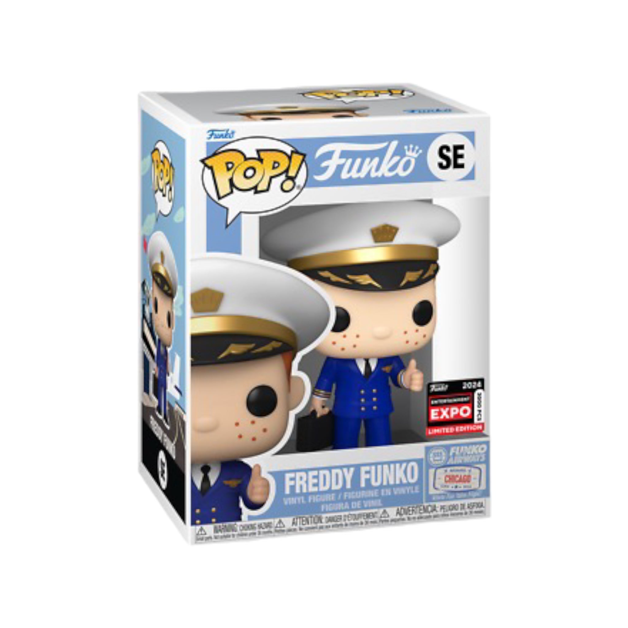 Freddy Funko (In Pilot Uniform) Funko Pop! - Funko Airways - C2E2 2024 Shared Exclusive LE3000 Pcs