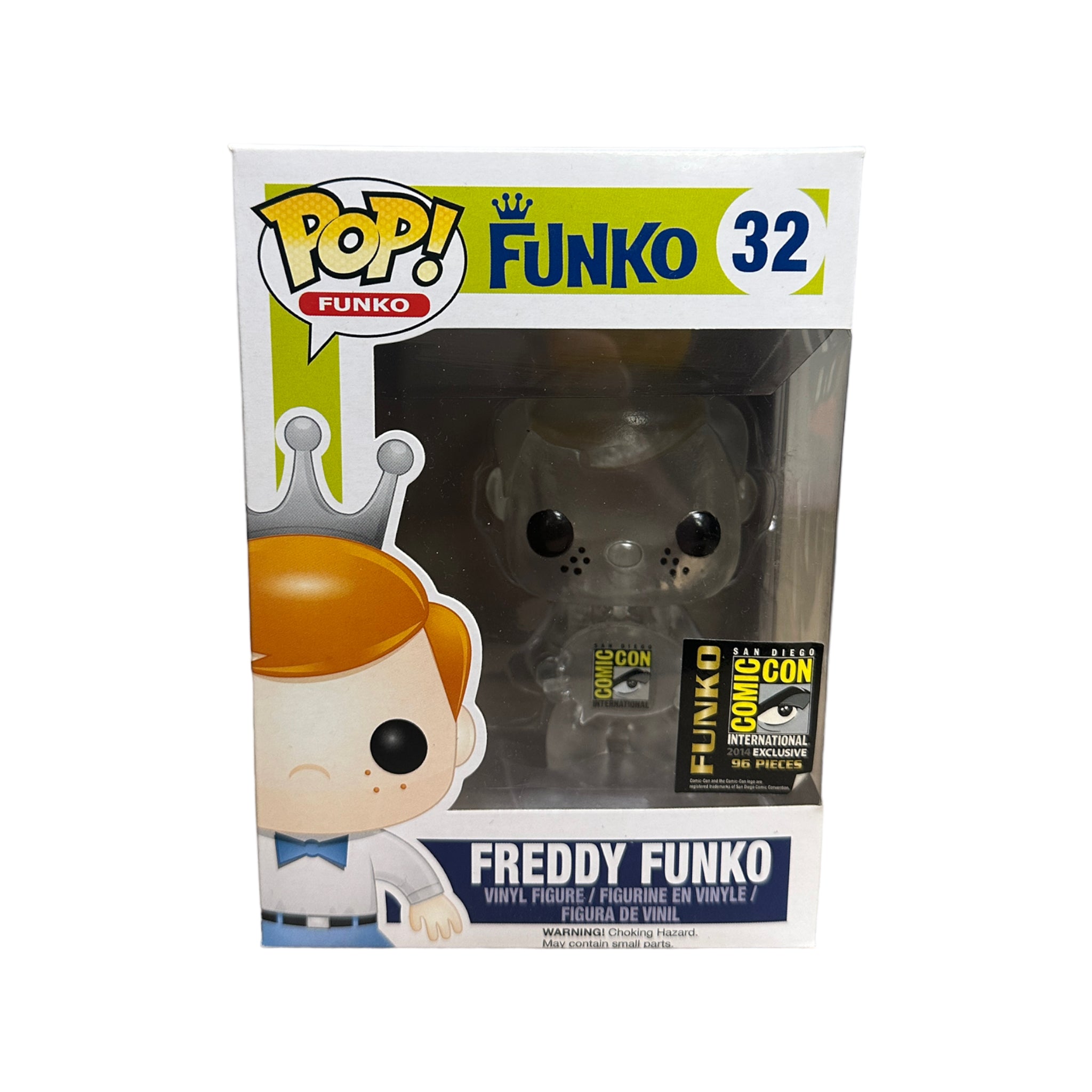 Freddy Funko Clear #32 Funko Pop! - SDCC 2014 Exclusive LE96 Pcs - Condition 7/10
