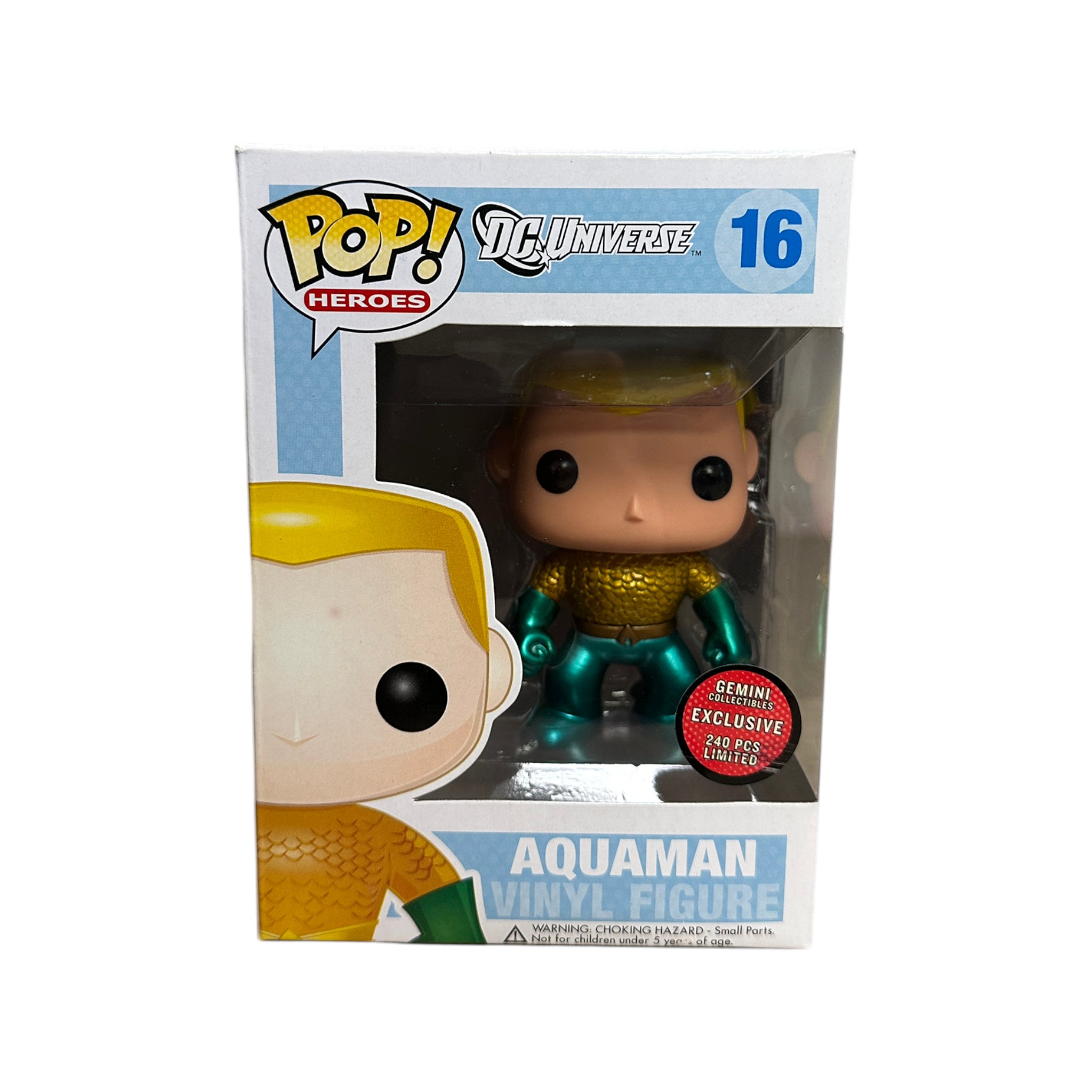 Aquaman #16 (Metallic) Funko Pop! - DC Universe - Gemini Collectibles Exclusive LE240 Pcs - Condition 7/10