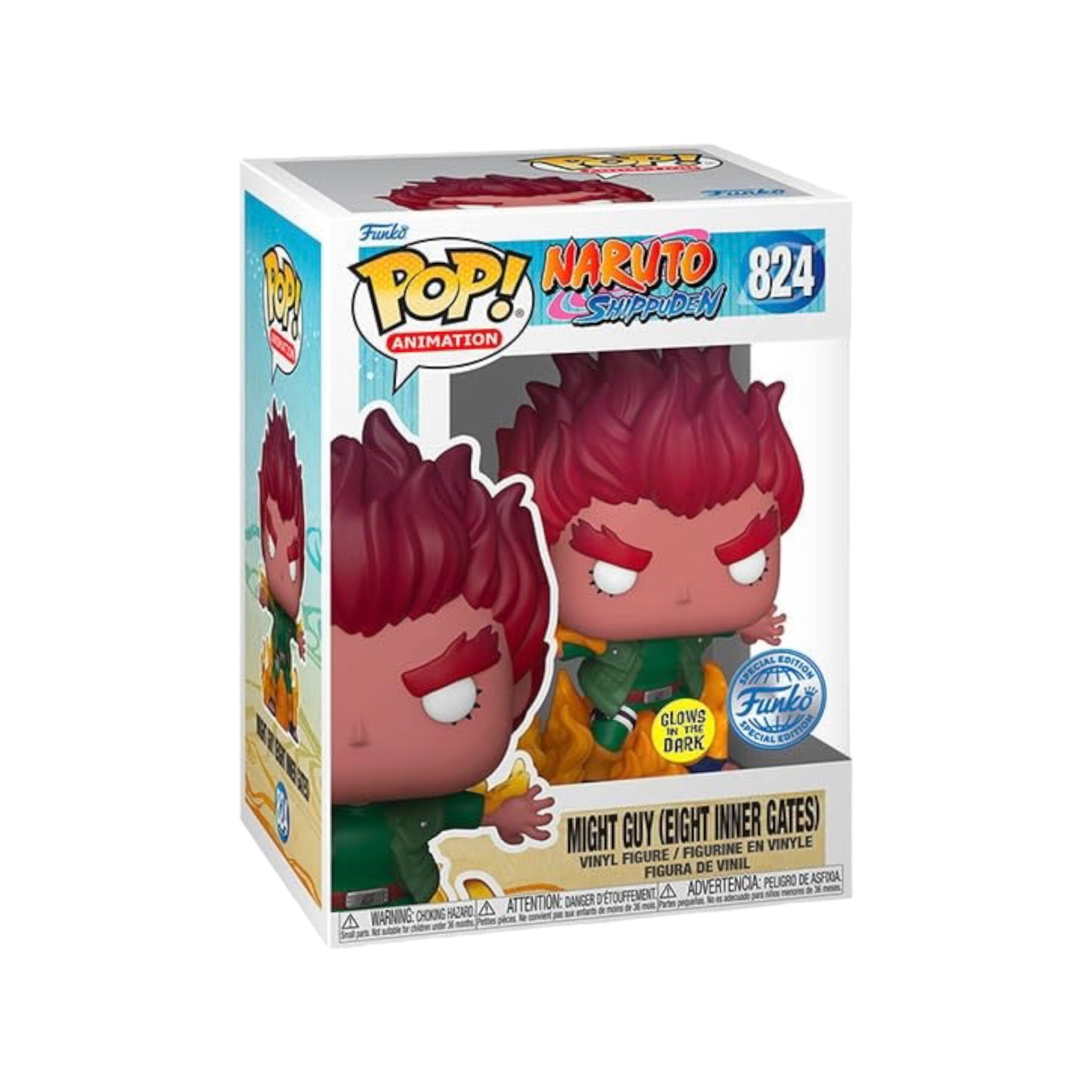 Might Guy (Eight Inner Gates) #824 (Glows in the Dark) Funko Pop! - Naruto Shippuden - Special Edition
