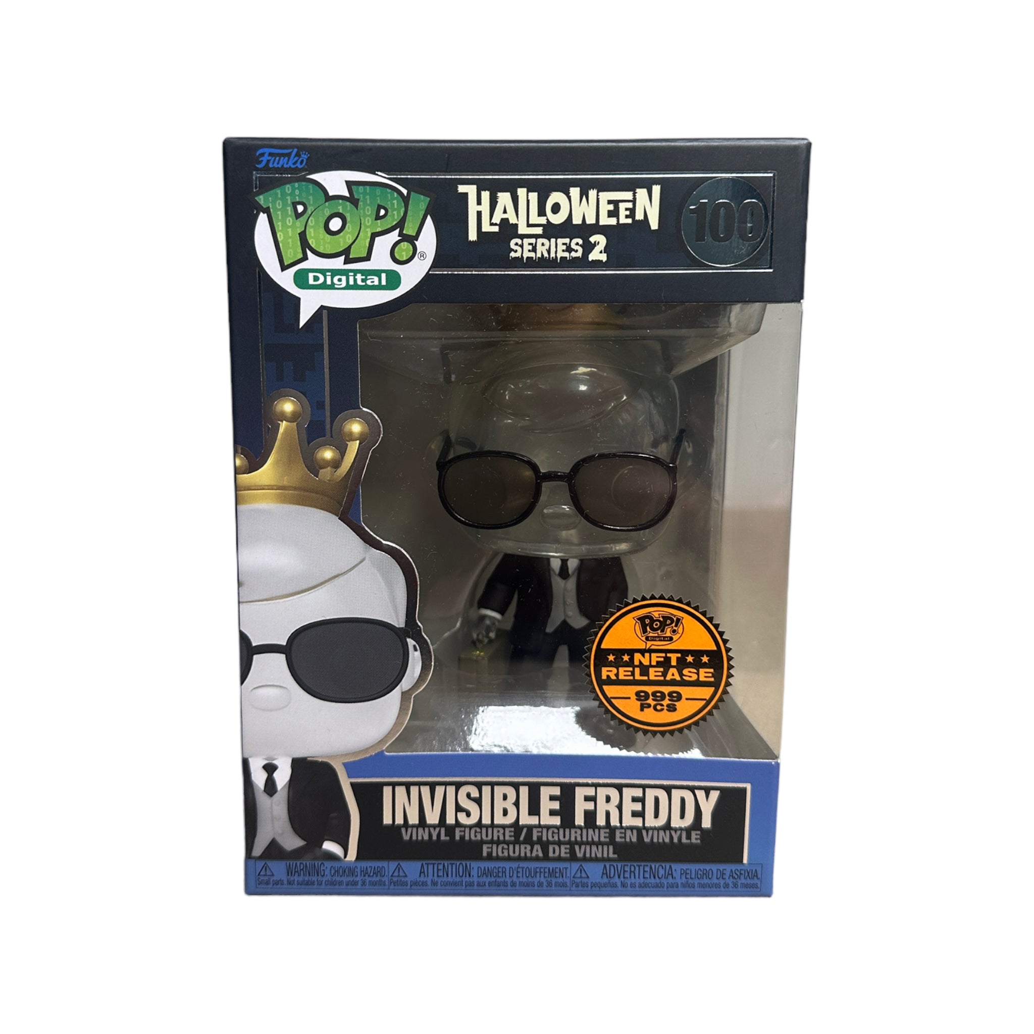 Invisible Freddy #100 Funko Pop! - Halloween Series 2 - NFT Release Exclusive LE999 Pcs - Condition 9/10