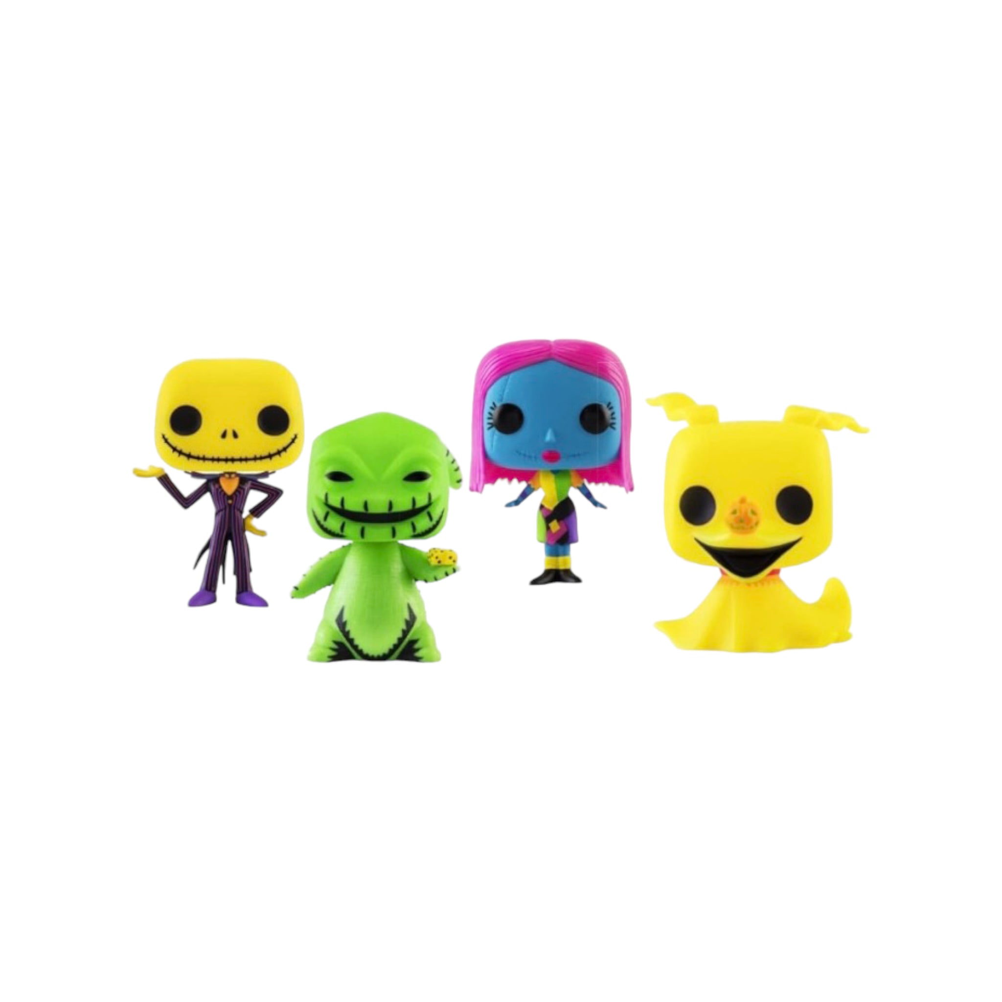 Jack Skellington / Oogie Boogie / Sally / Zero (Black Light) 4 Pack Funko Pop! - The Nightmare Before Christmas - Special Edition - Condition 8.5/10