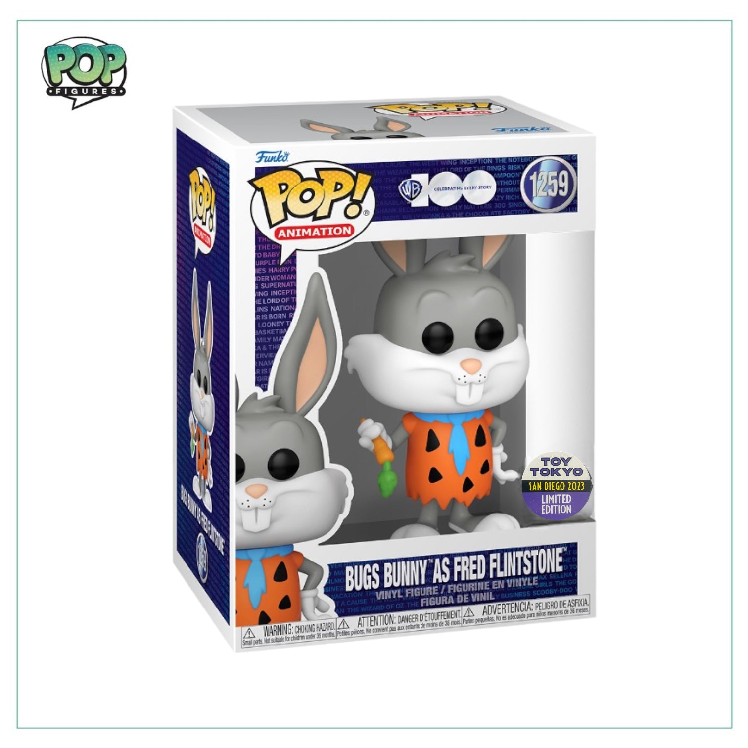 Bugs Bunny as Fred Flintstone #1259 Funko Pop! - Looney Tunes - SDCC / Toy Tokyo 2023 Exclusive