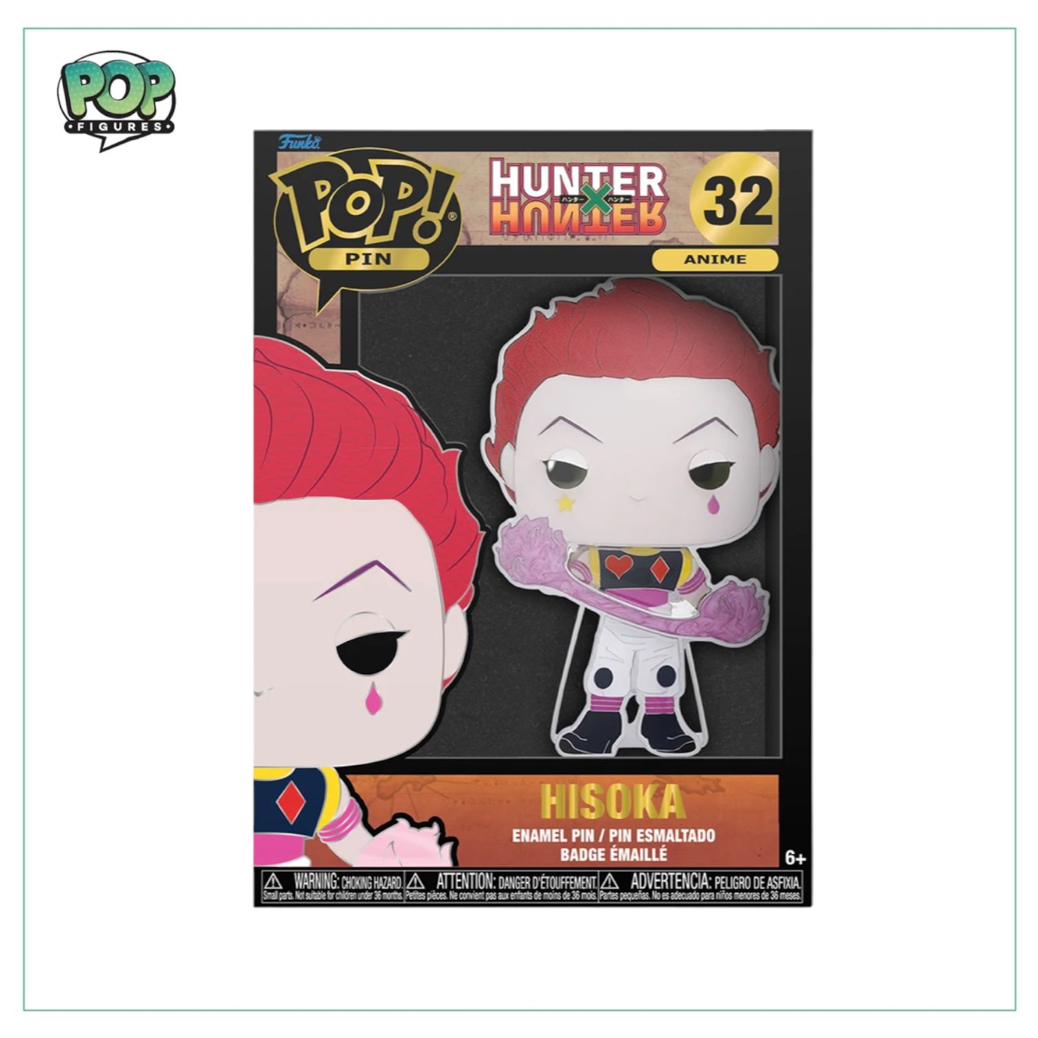 Hisoka #32 Funko Pop Pin! - HUNTERxHUNTER