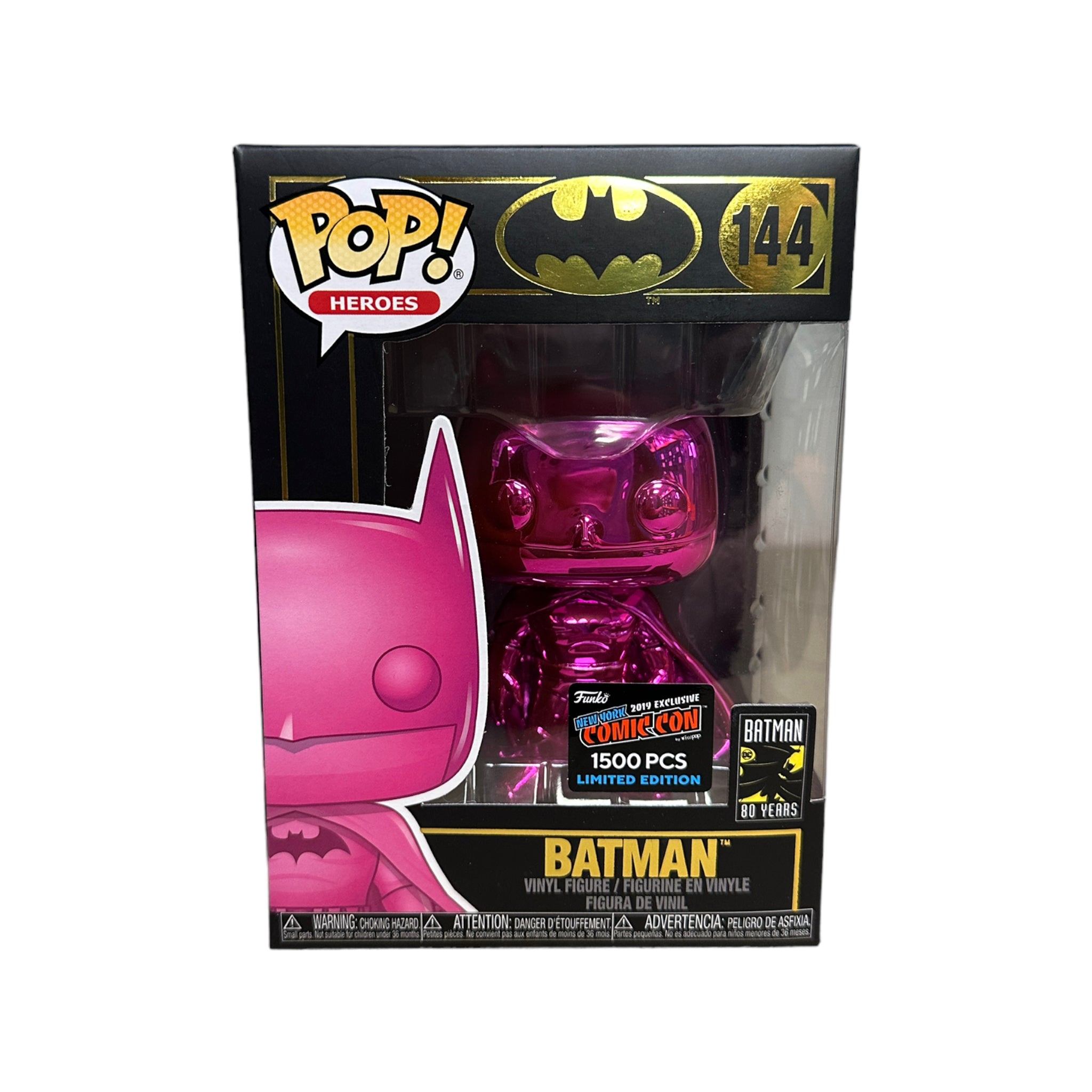 Batman #144 (Pink Chrome) Funko Pop! - DC Super Heroes - NYCC 2019 Exclusive LE1500 Pcs - Condition 9/10