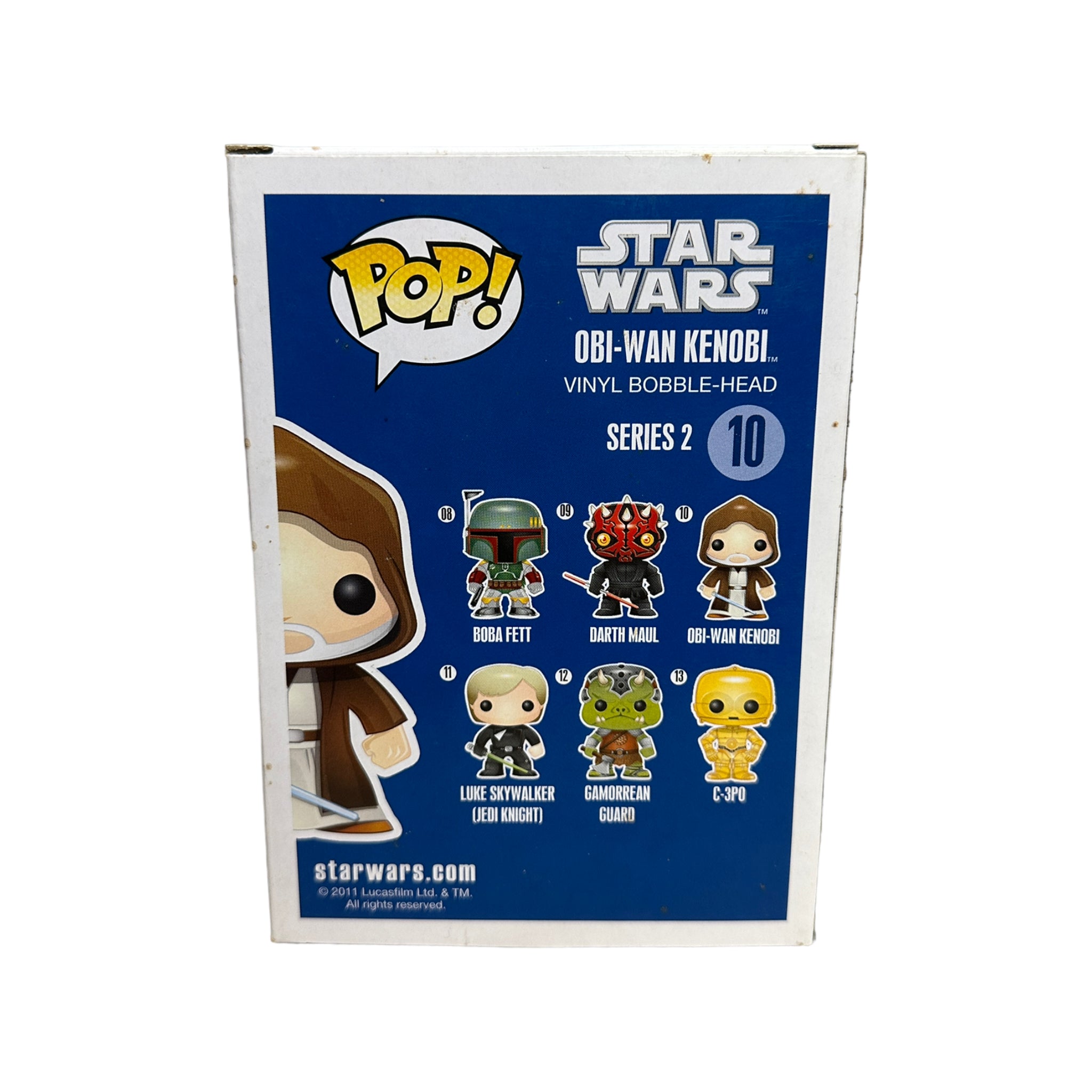 Obi-Wan Kenobi #10 (Large Writing) Funko Pop! - Star Wars - 2011 Pop! - Condition 6/10