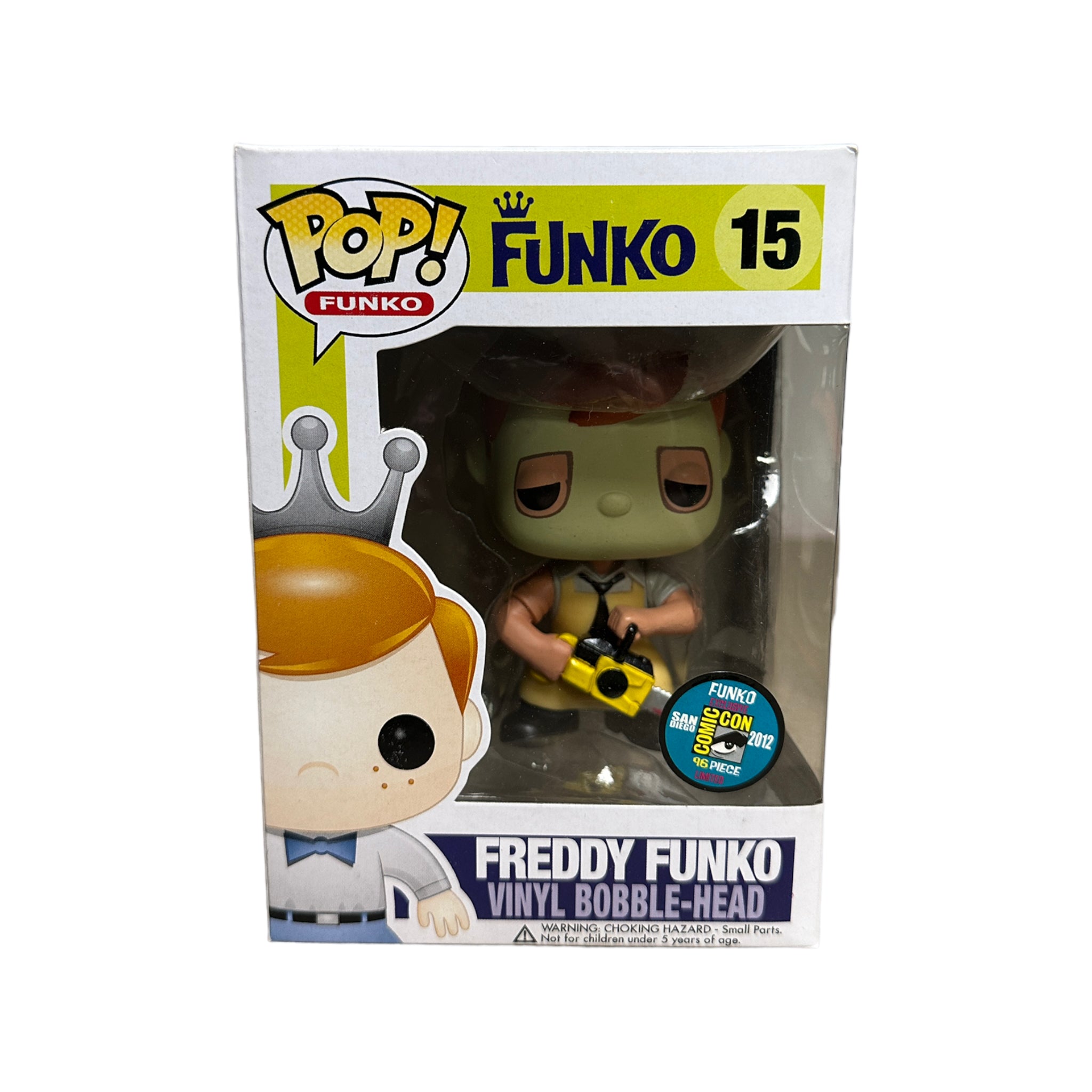 Freddy Funko as Leatherface #15 Funko Pop! - SDCC 2012 Exclusive LE96 Pcs - Condition 7.5/10