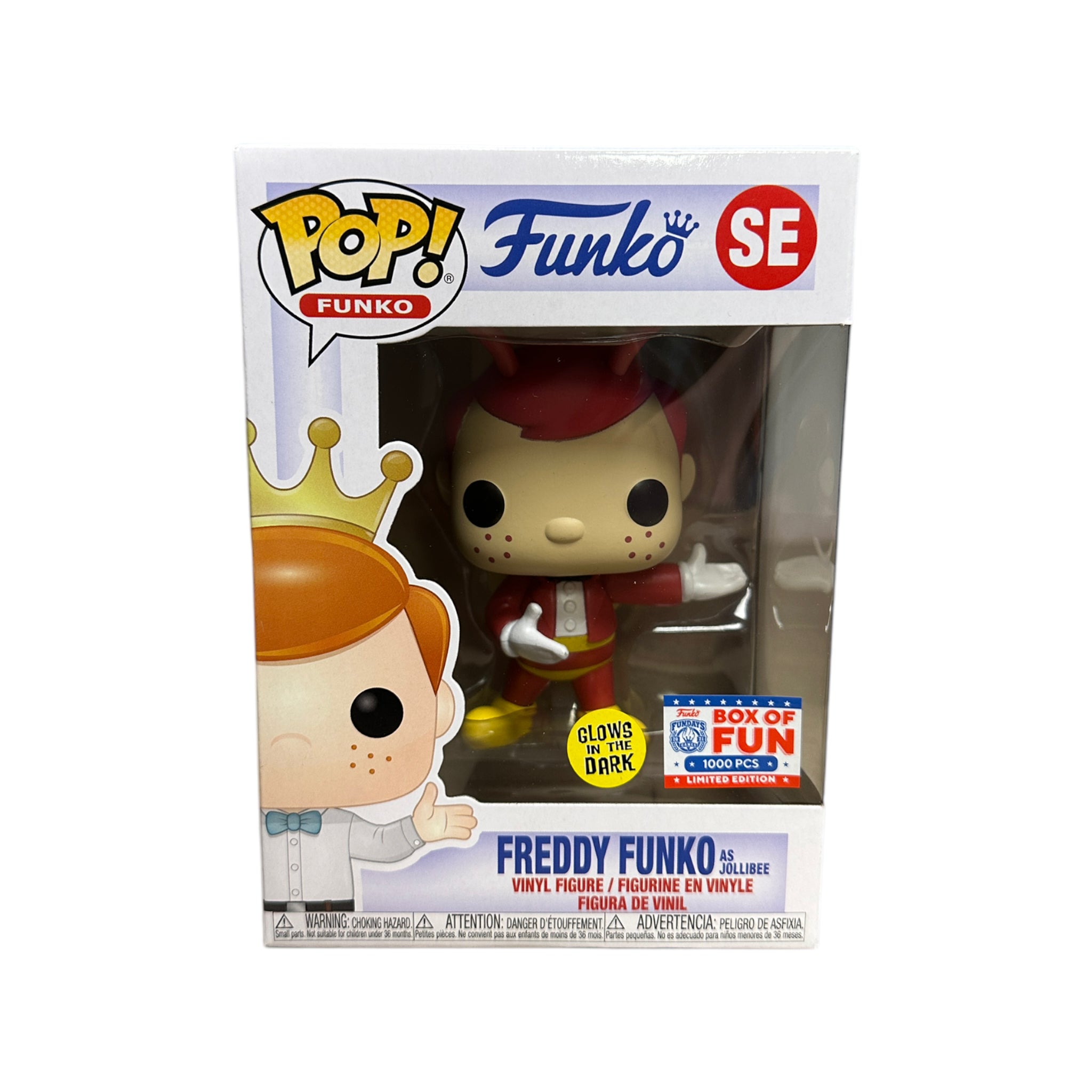 Freddy Funko as Jollibee (Glows in the Dark) Funko Pop! - Ad Icons - Virtual Funkon 2021 Box of Fun Exclusive LE1000 Pcs - Condition 8.5/10