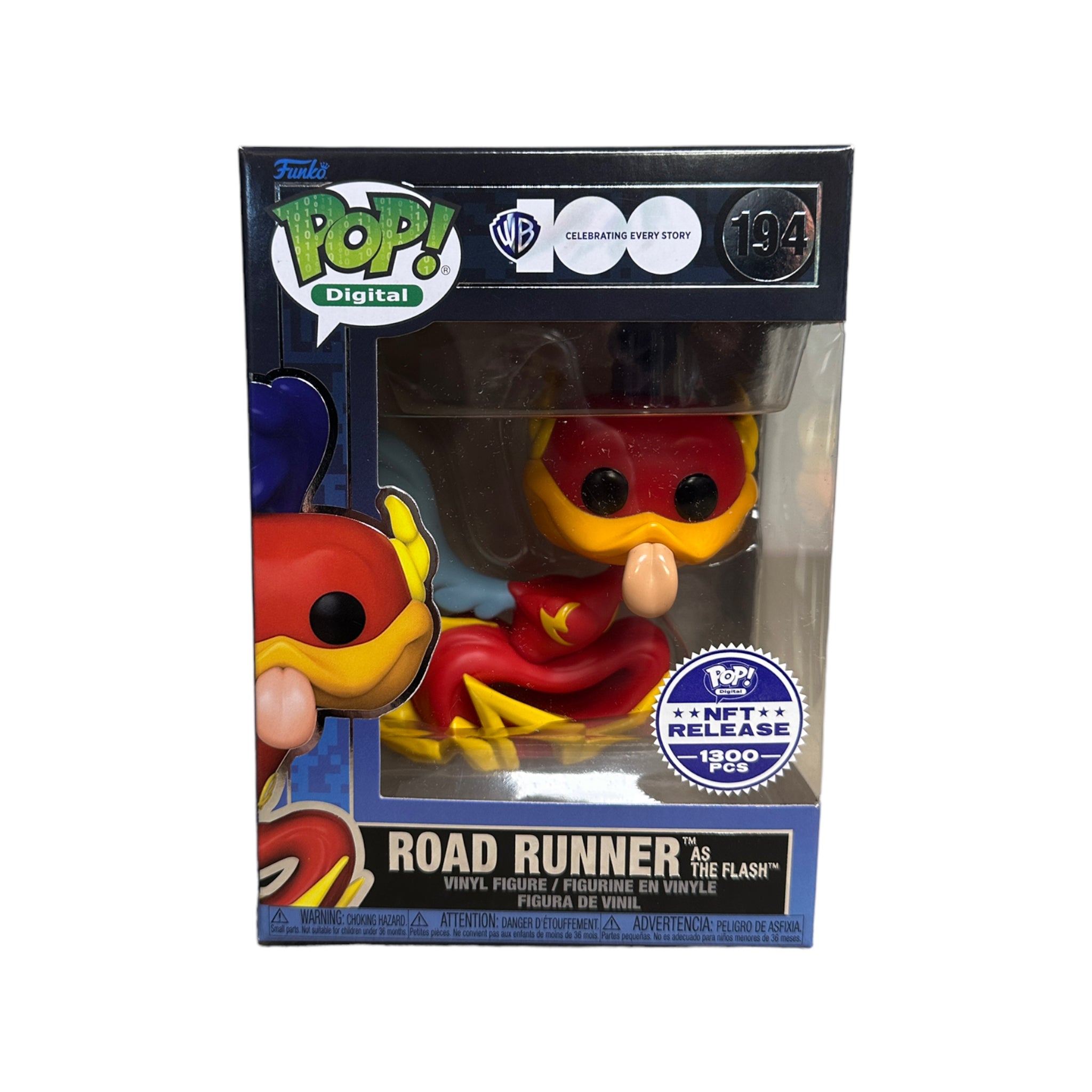 Road Runner as The Flash #194 Funko Pop! - WB 100 - NFT Release Exclusive LE1300 Pcs - Condition 9.5/10