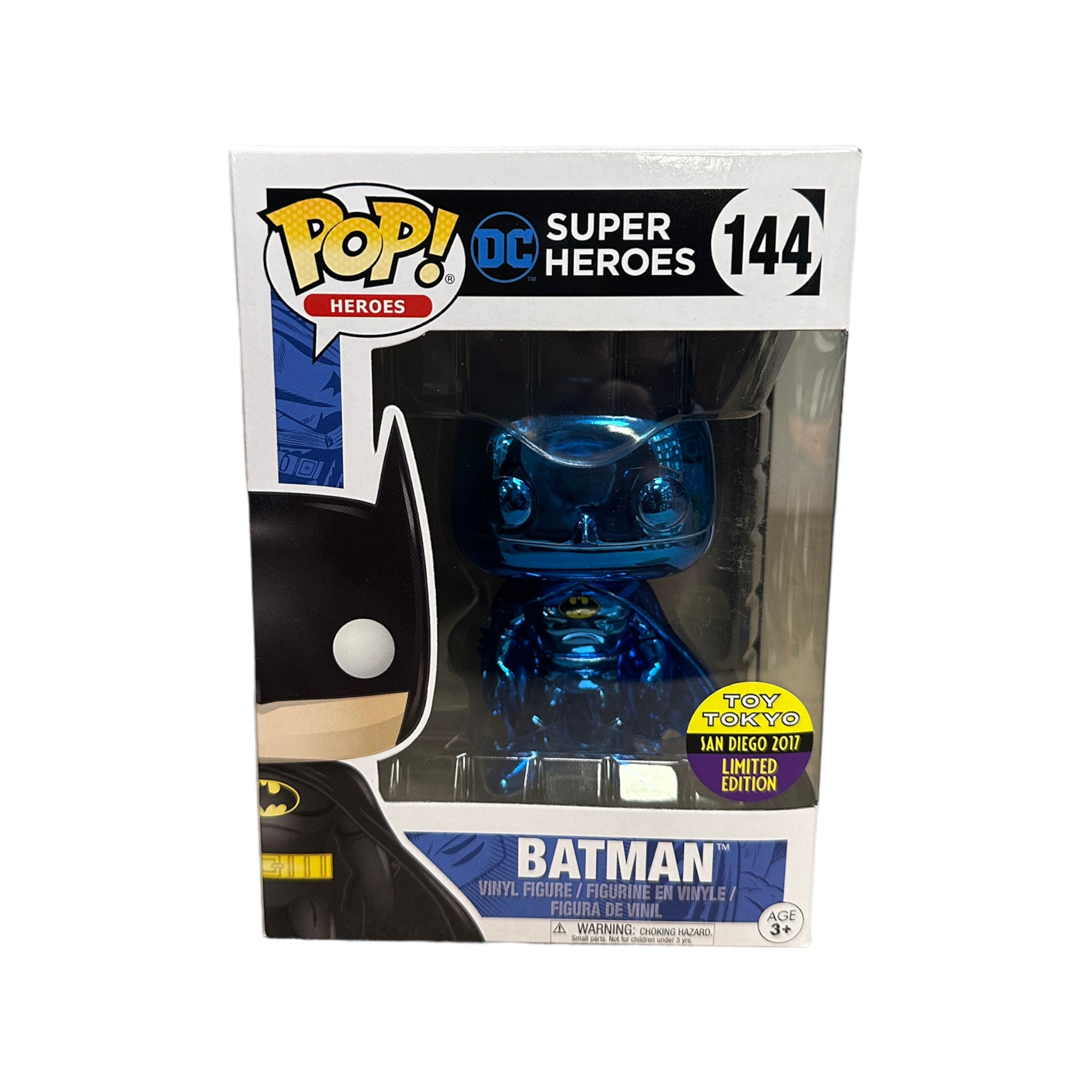 Batman #144 (Blue Chrome) Funko Pop! - DC Super Heroes - SDCC 2017 Toy Tokyo Exclusive - Condition 8.75/10
