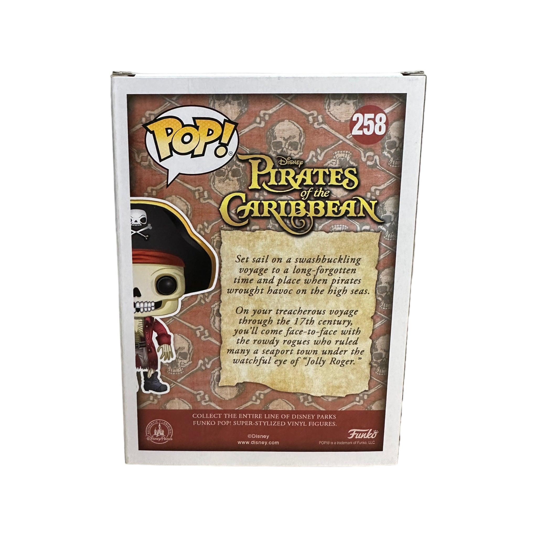 Jolly Roger #258 (Glows in the Dark) Funko Pop! - Pirates of The Caribbean - SDCC 2017 Exclusive LE1000 Pcs - Condition 7/10
